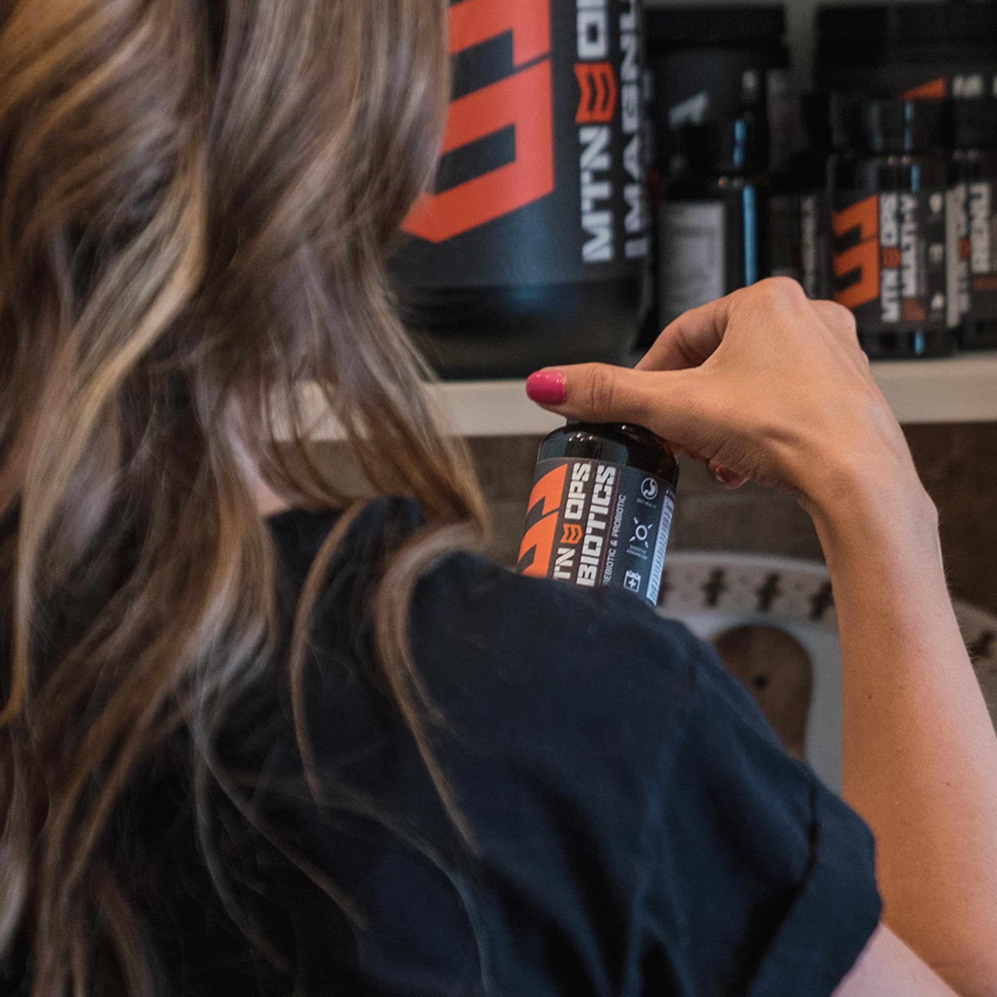 MTN OPS Biotics — maca, boswellia et reishi intégrés dans la formule bénéfique.