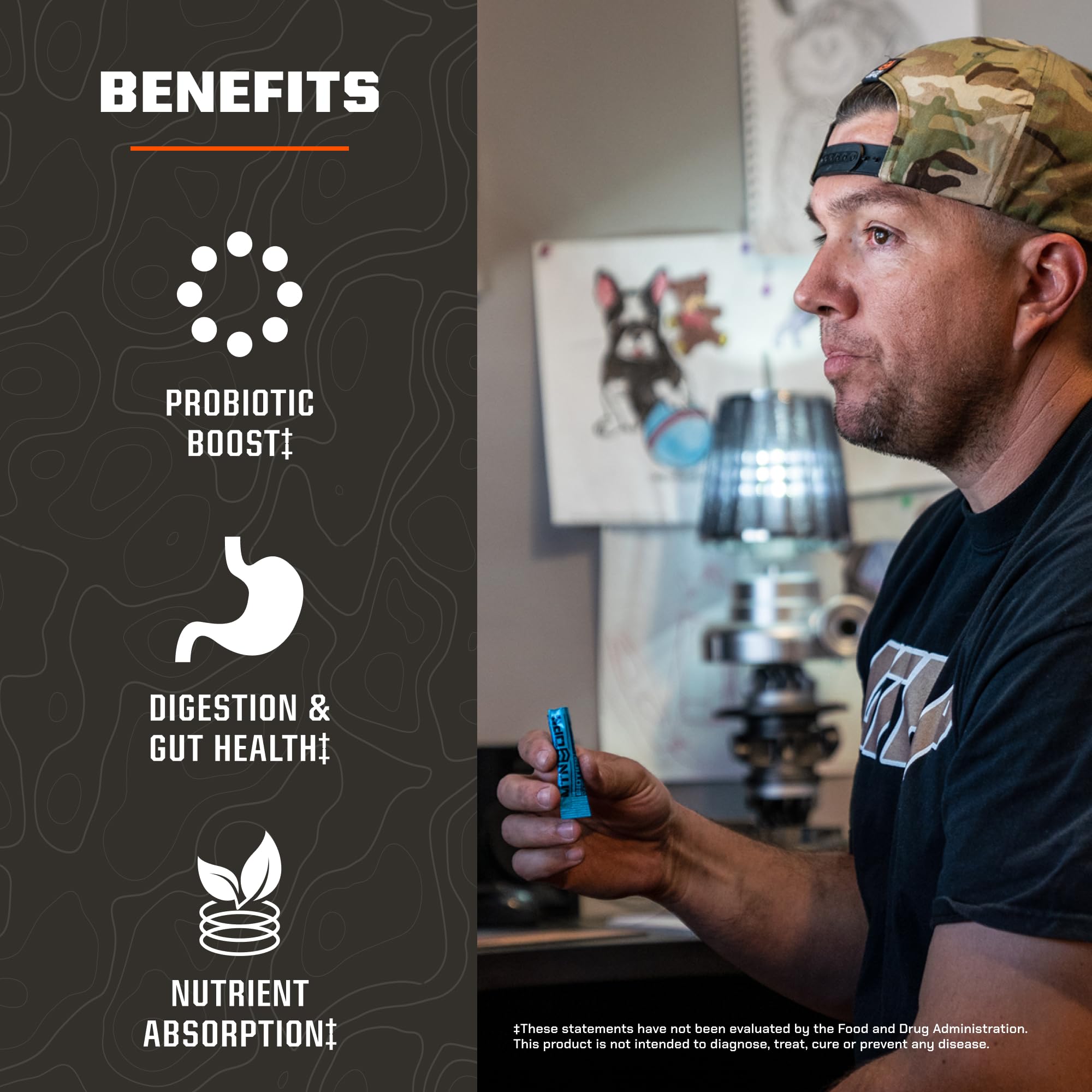 MTN OPS Biotics STM – fabriqué aux États-Unis pour une qualité premium.