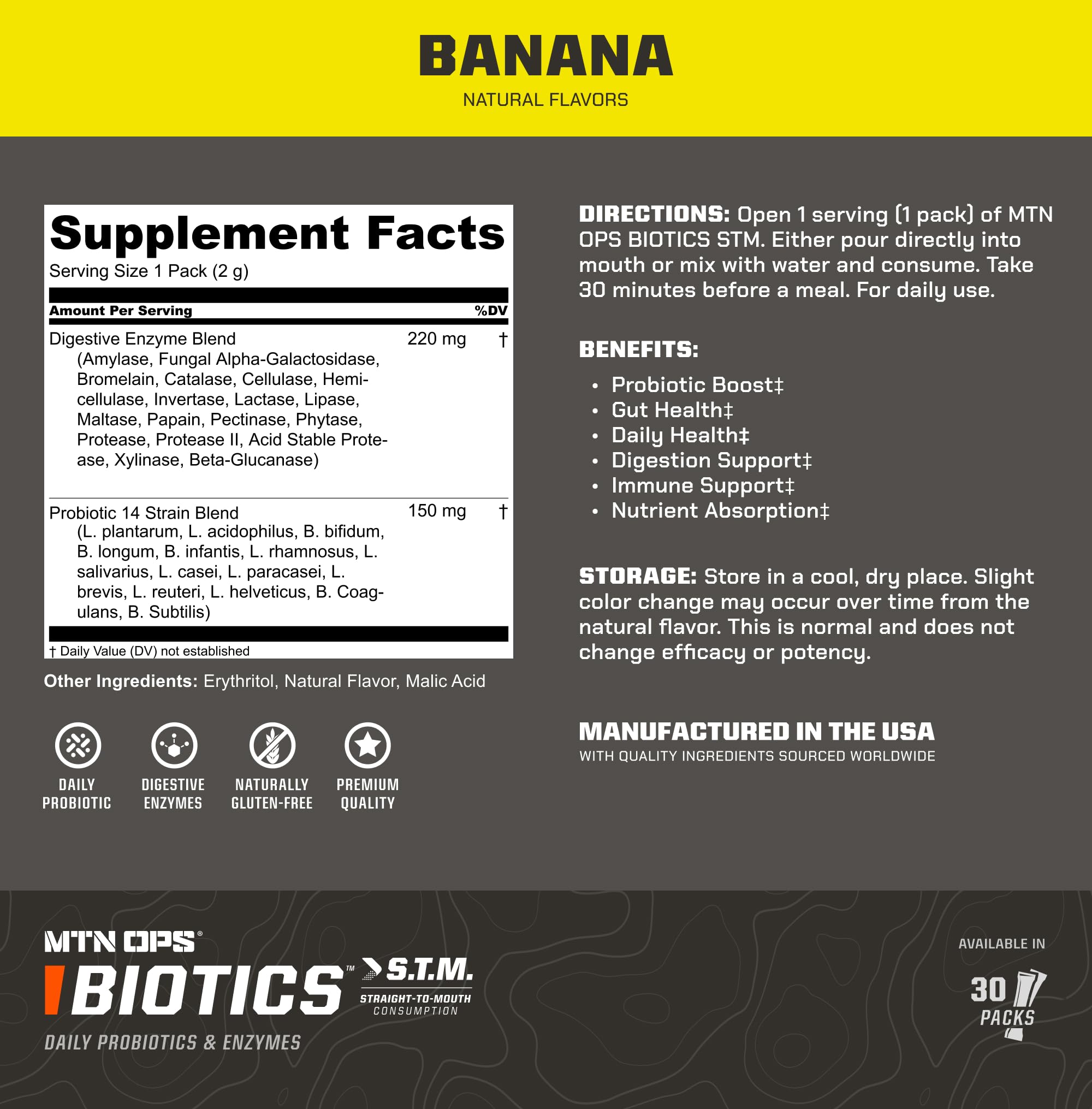 MTN OPS Biotics STM – goût Pastèque pour une dégustation légère et fruitée.