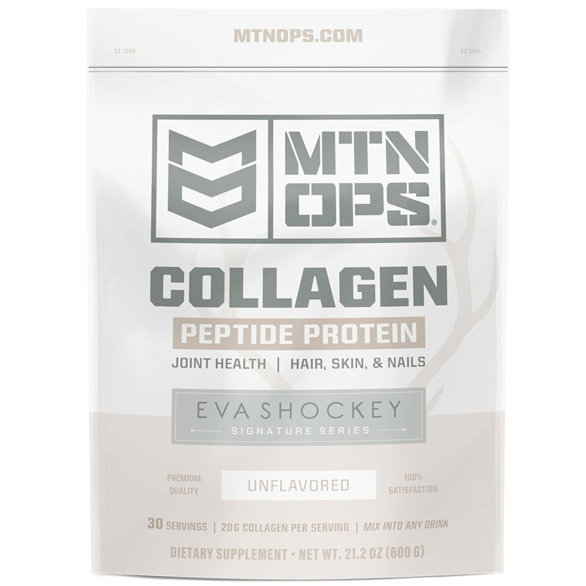 MTN OPS Collagen, bouteille détaillée, soutient peau radieuse et routine beauté.