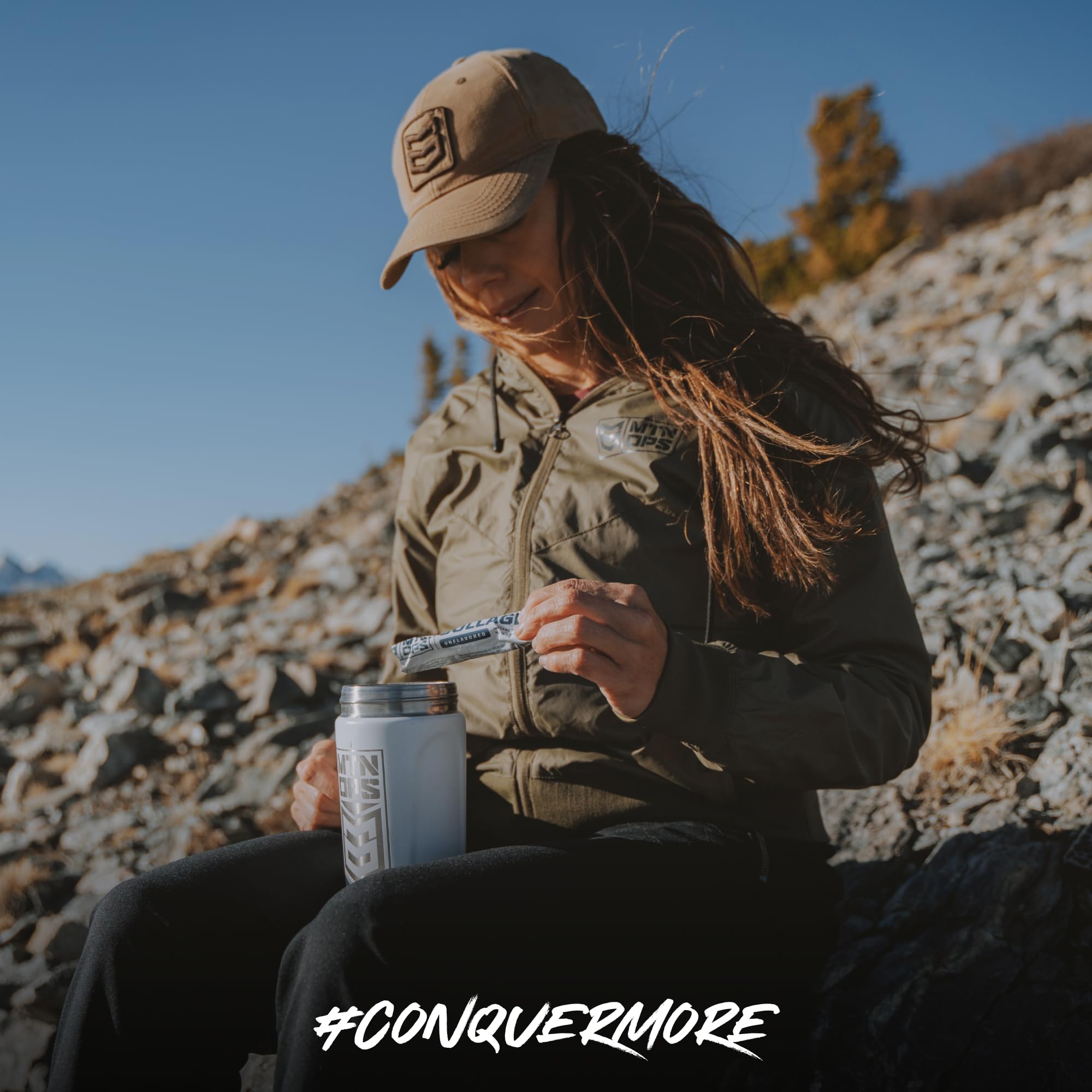 MTN OPS collagène à emporter pratique en déplacement dans un sac.