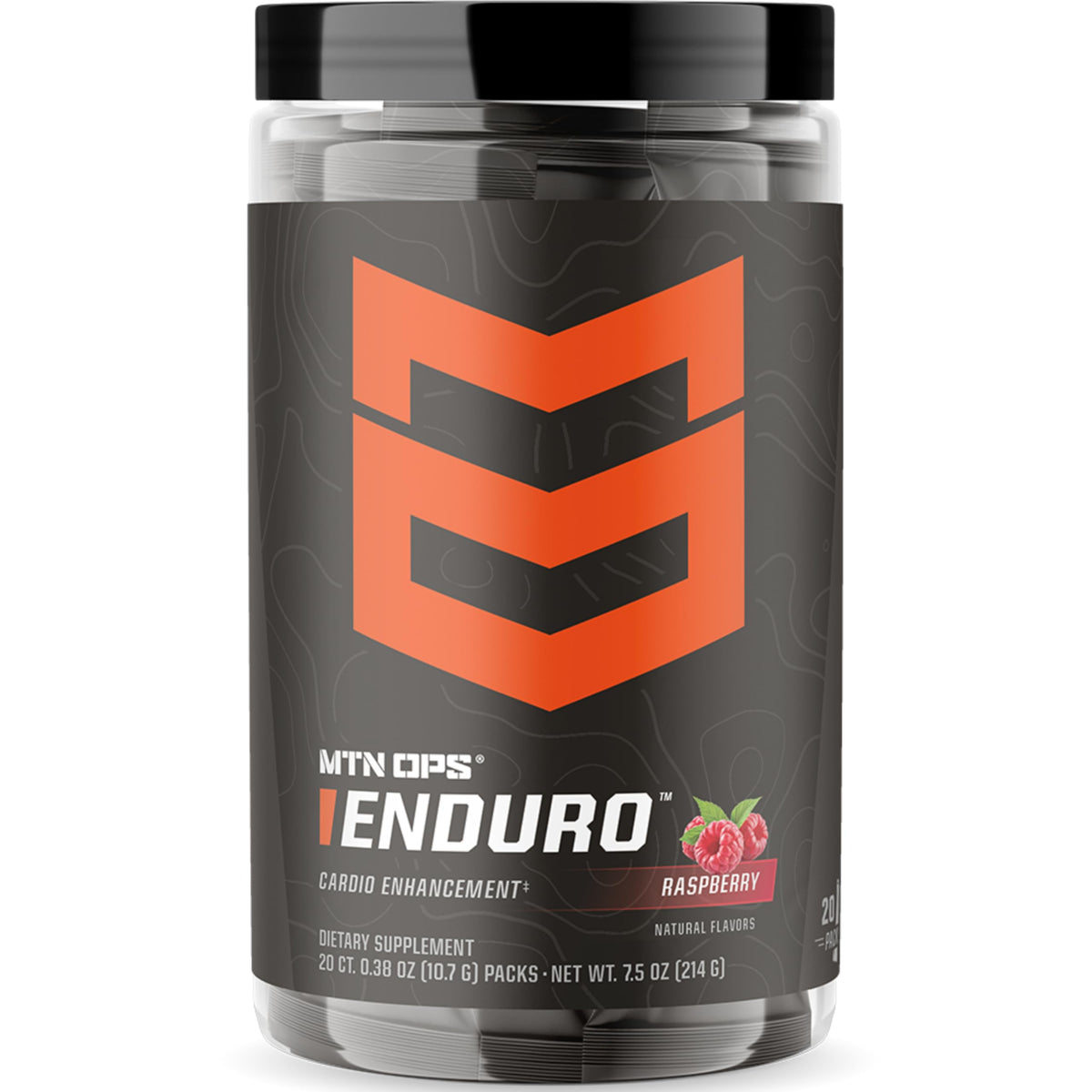 MTN OPS Enduro Trail Packs - bouteille framboise, boisson pré-entraînement rafraîchissante.