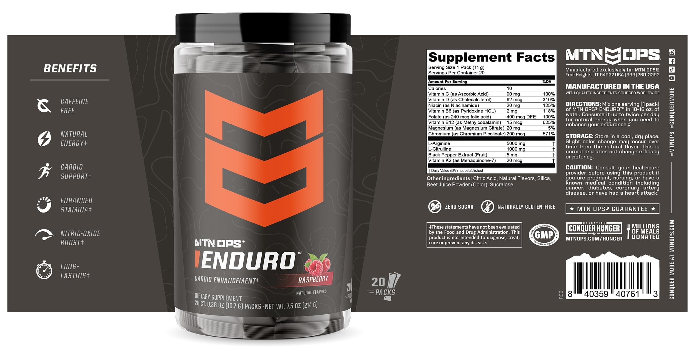 MTN OPS Enduro Trail Packs, amélioration de performance et endurance sans stimulants.