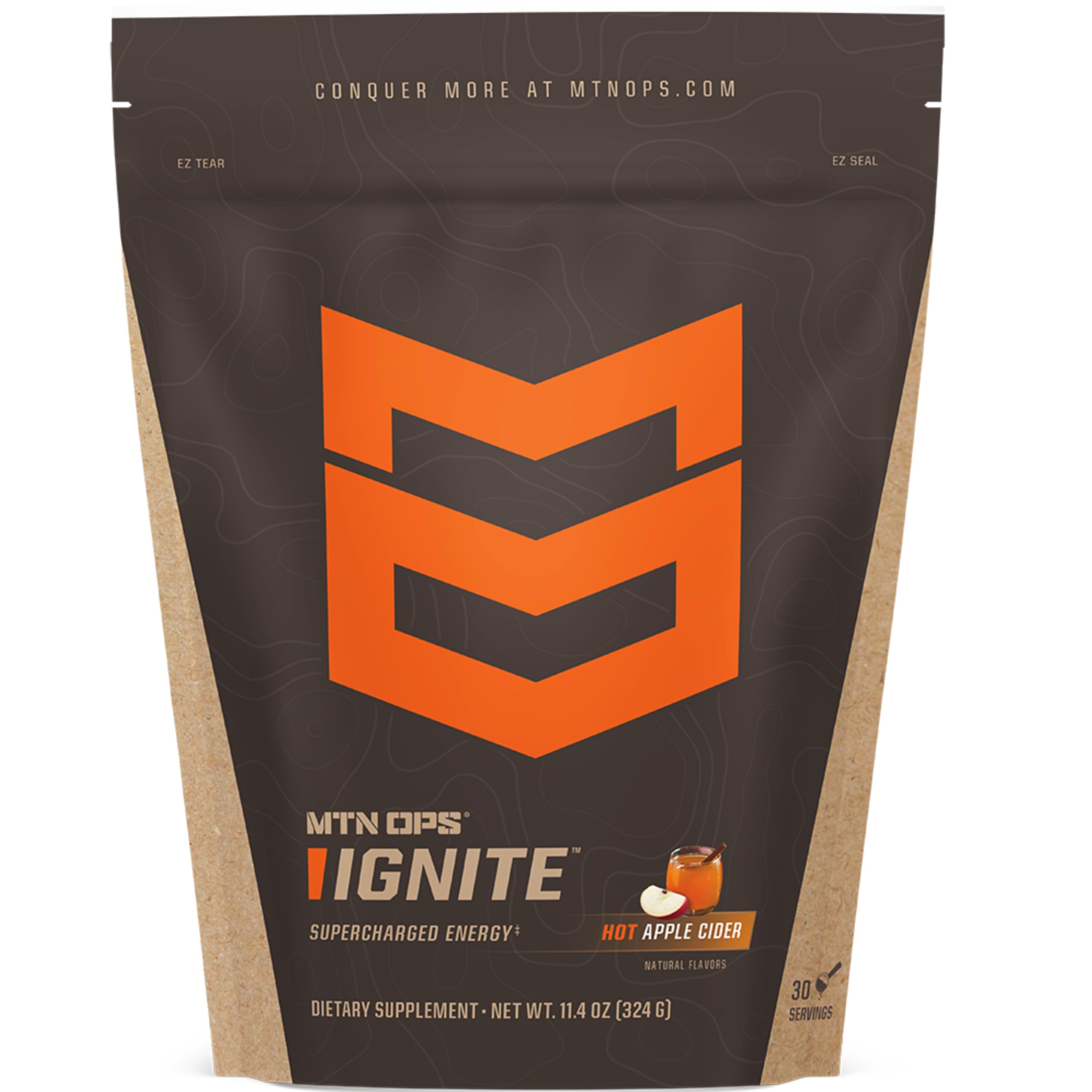 MTN OPS Hot Ignite, boisson instantanée, énergie et concentration.