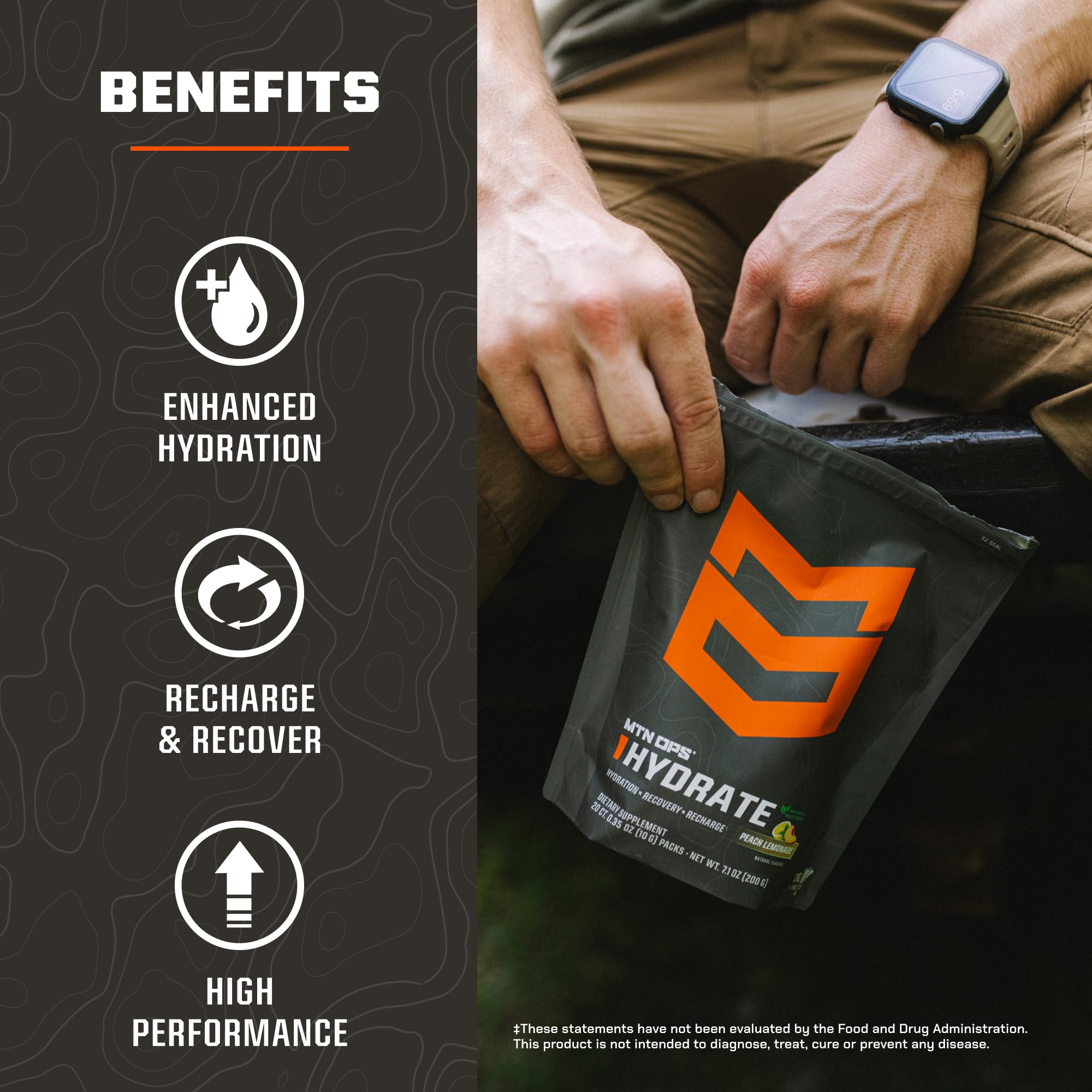 MTN OPS Hydrate eau fraîche en plein air, idéal pour les séances actives
