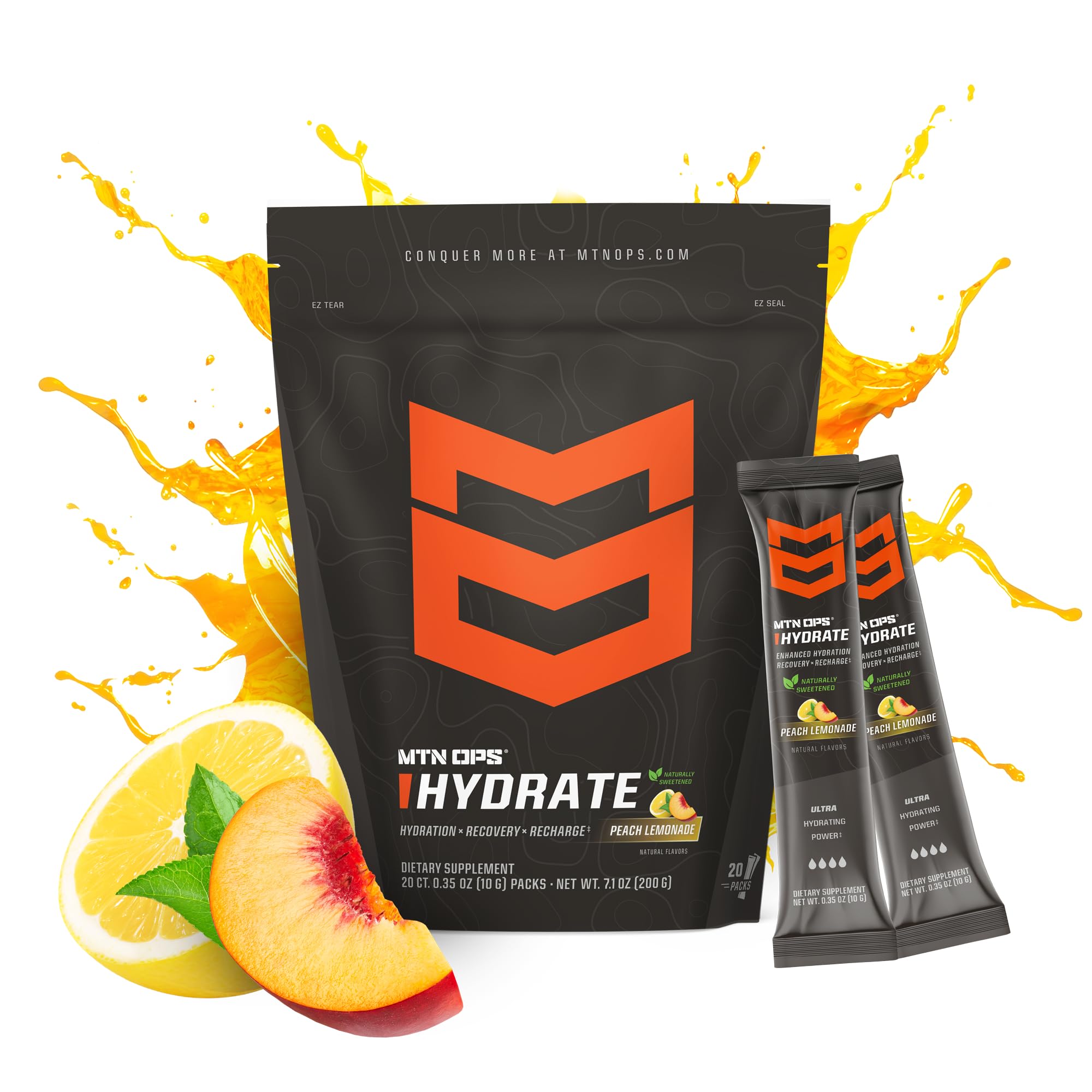 MTN OPS Hydrate poudre électrolytes absorption rapide, soutien hydratation pendant l effort
