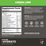 MTN OPS Hydrate poudre-lemon-lime, préparation rapide pour l'effort.