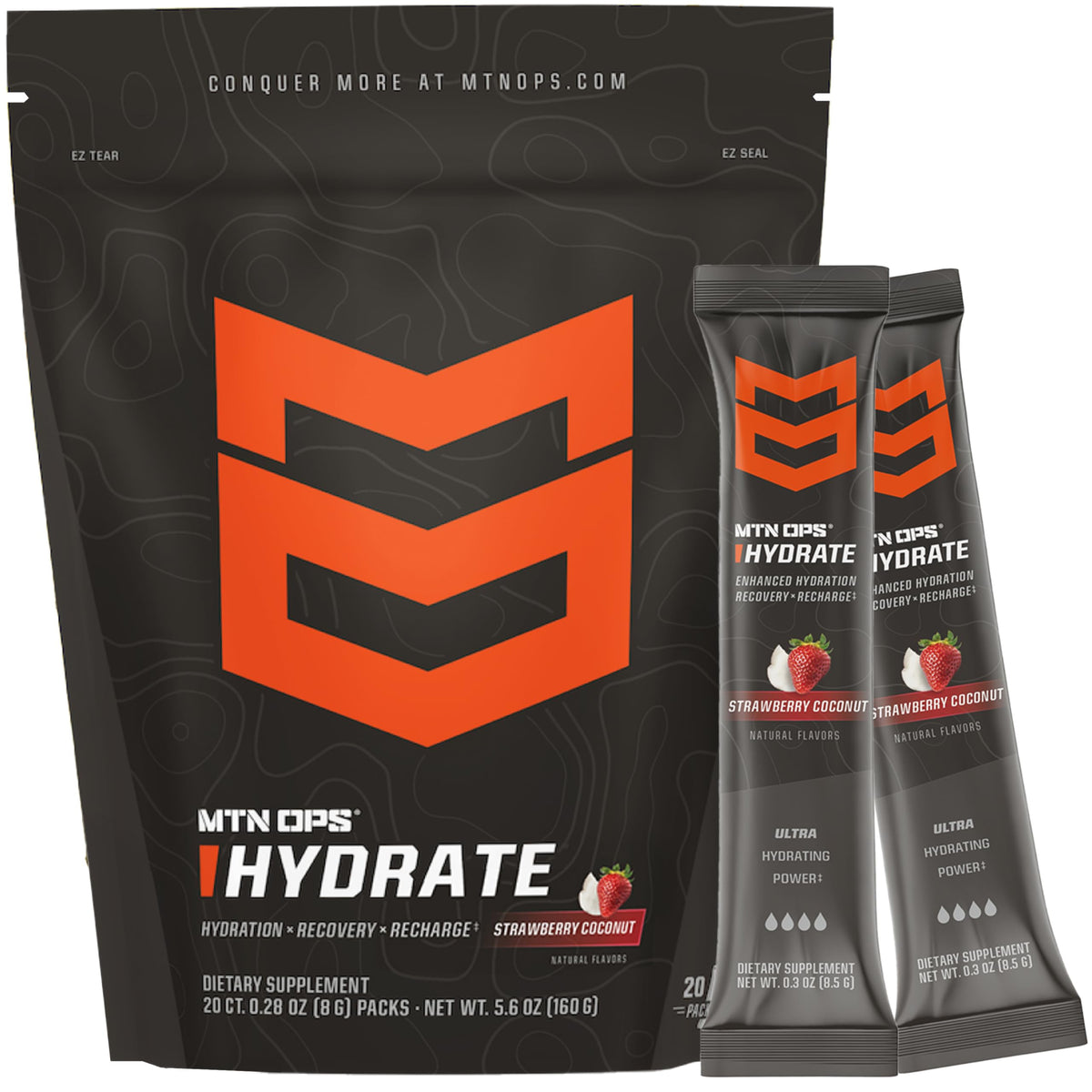 MTN OPS Hydrate sachets 20 portions pour une hydratation pratique en déplacement