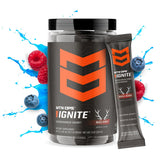 Doseur MTN OPS Ignite, poudre prête à mélanger pour un boost rapide.