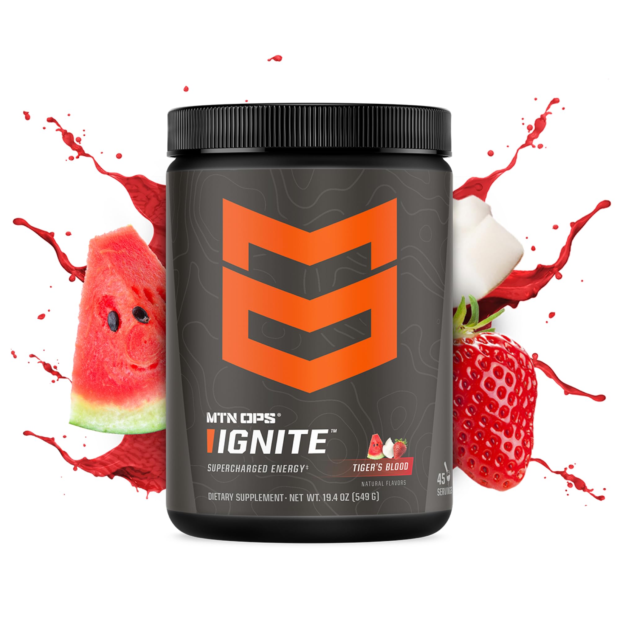 MTN OPS Ignite dans un gobelet, boisson prête à consommer.