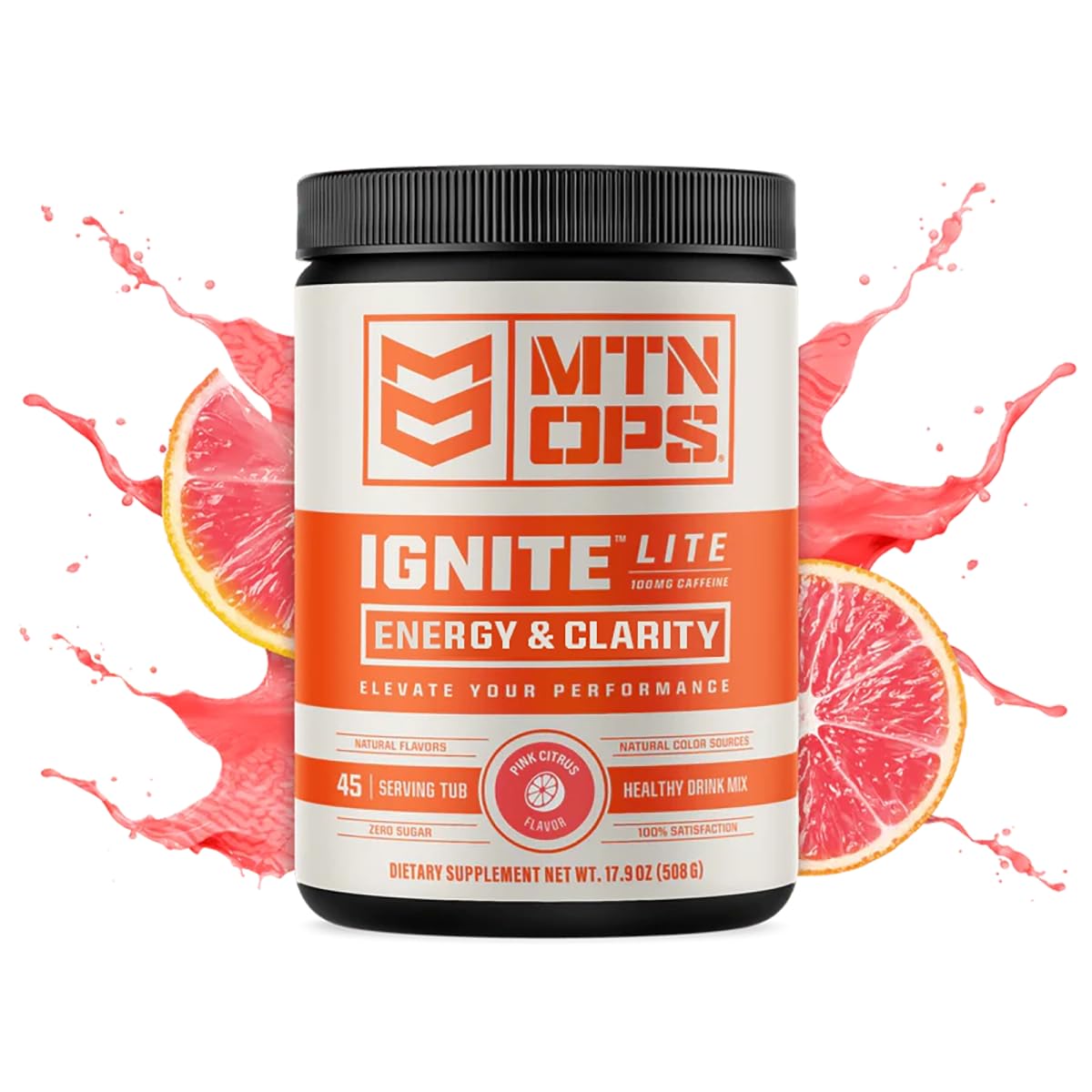 Doseur MTN OPS Ignite Lite mesurant la portion pour énergie maîtrisée.