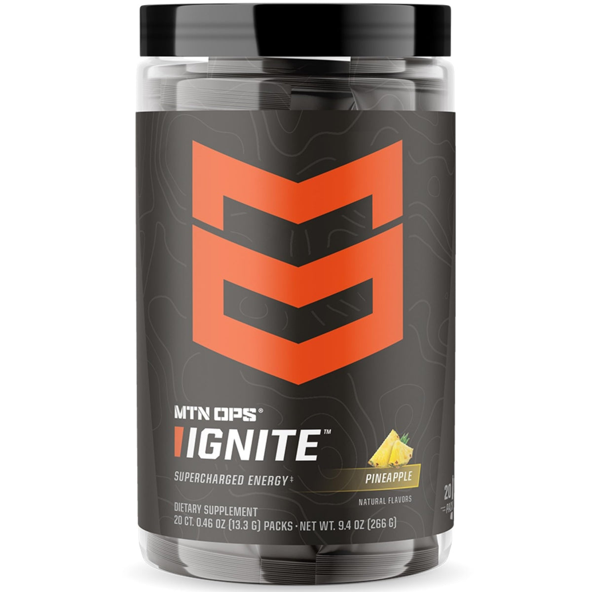 MTN OPS Ignite – Poudre Ananas Crush prête à être mélangée pour énergie durable