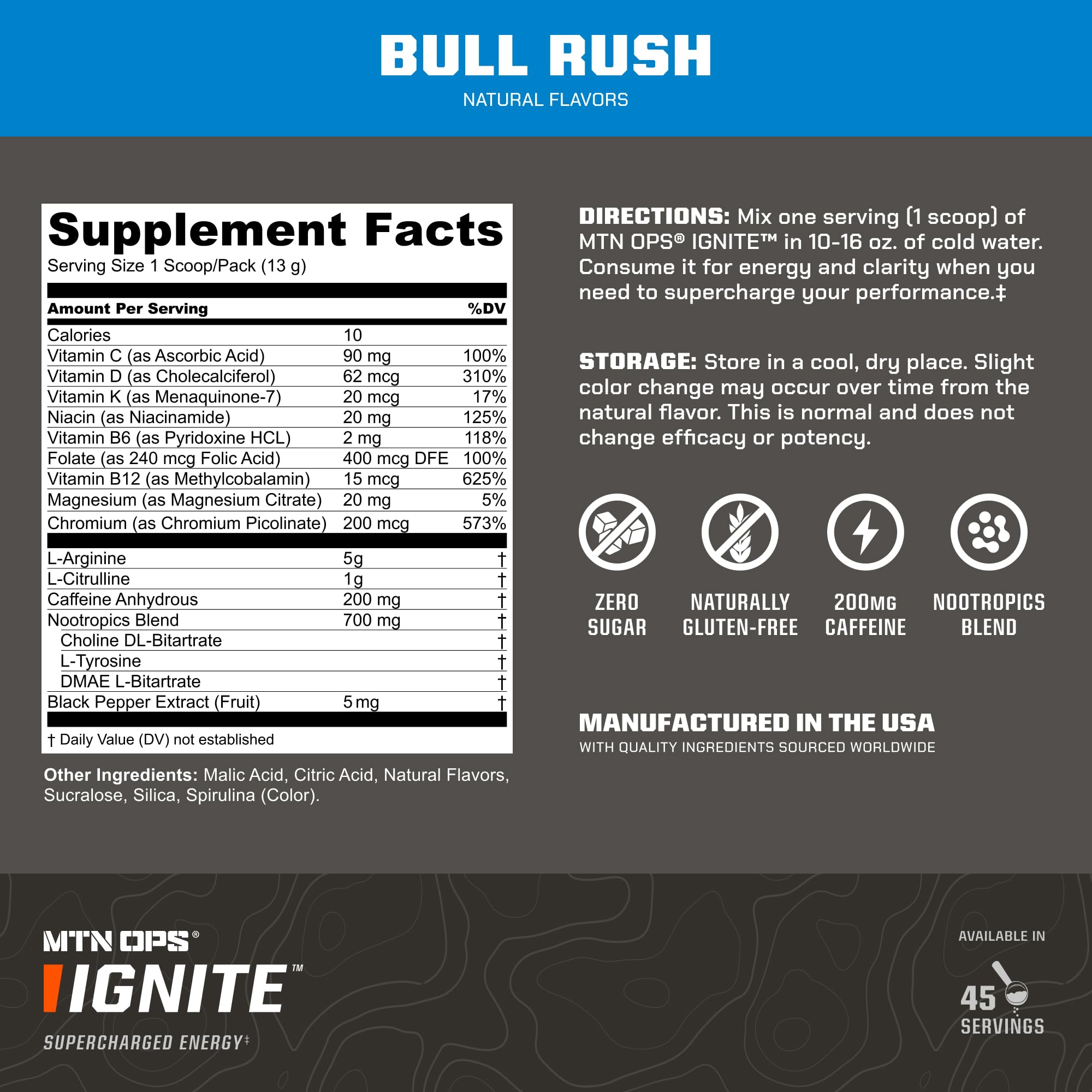 MTN OPS Ignite, cuillère doseuse pour mesurer une portion précise.