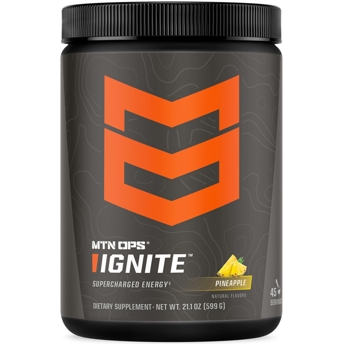 MTN OPS Ignite Poudre Energie Ananas Crush, poudre facile à mélanger pour énergie durable