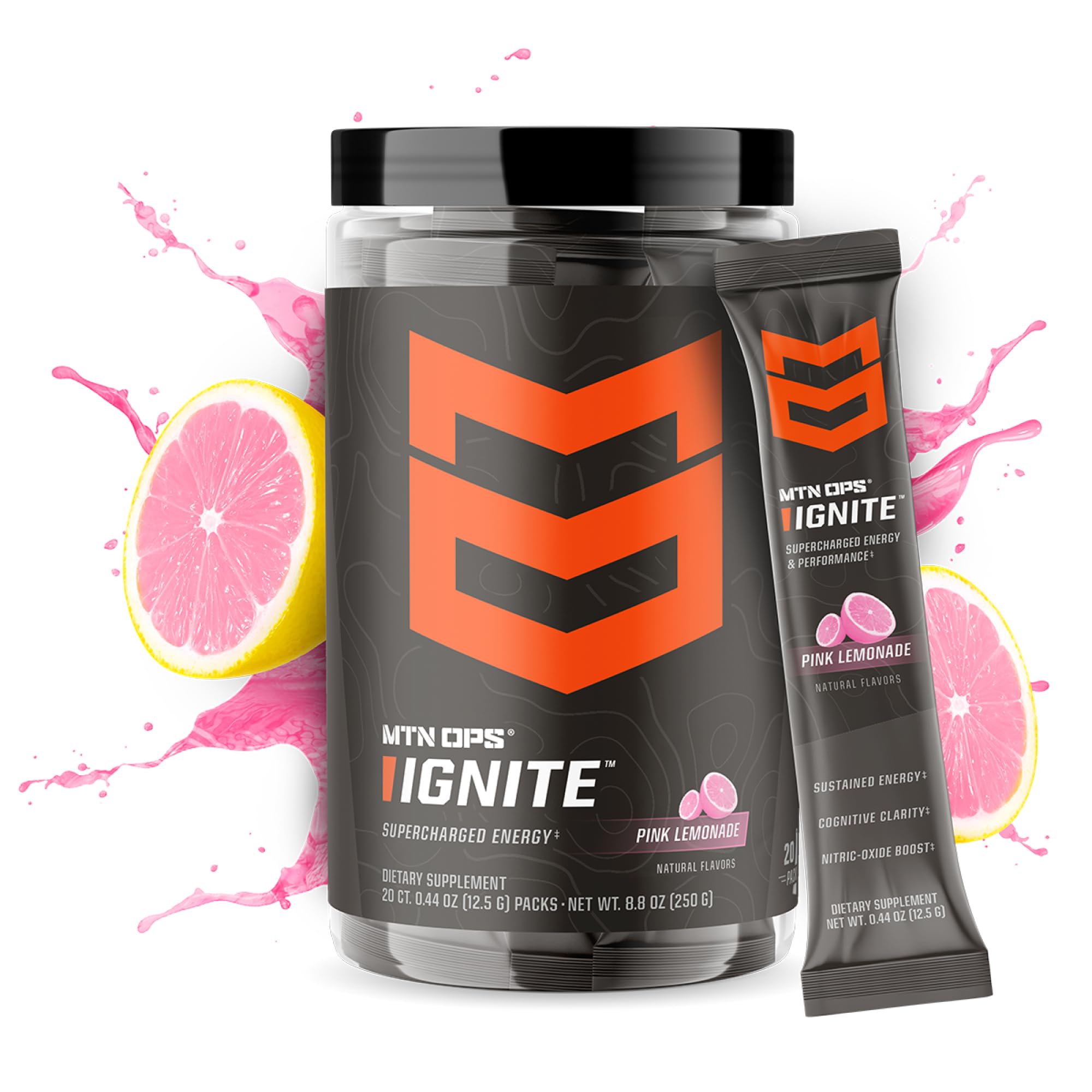 MTN OPS Ignite Trail Packs, sachet individuel prêt à boire pour entraînement intense