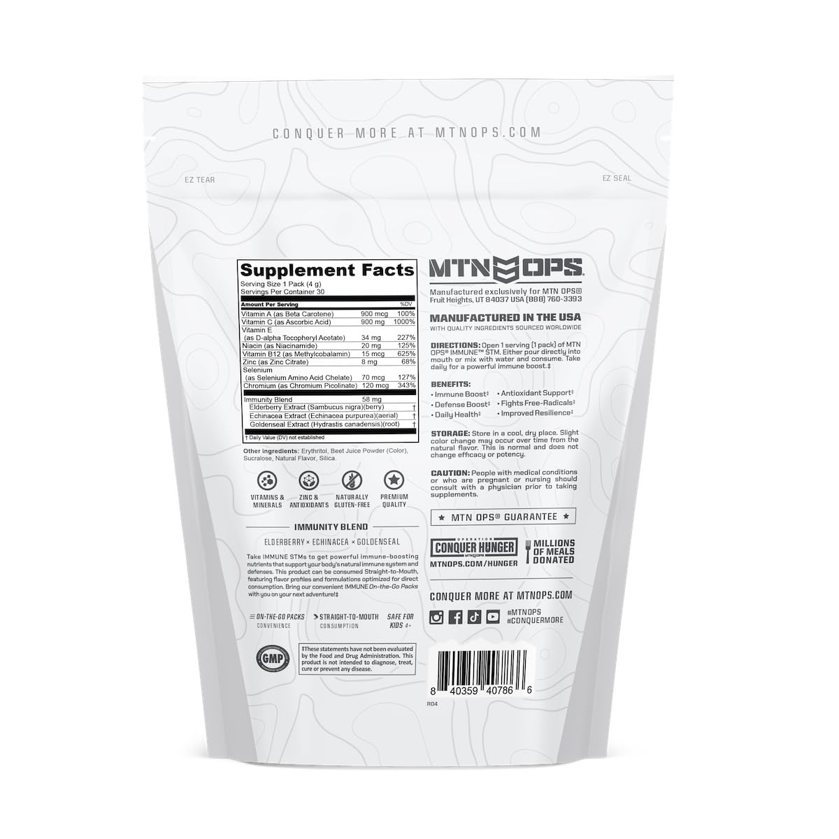 MTN OPS Immune STM 30 portions pour routine simplifiée