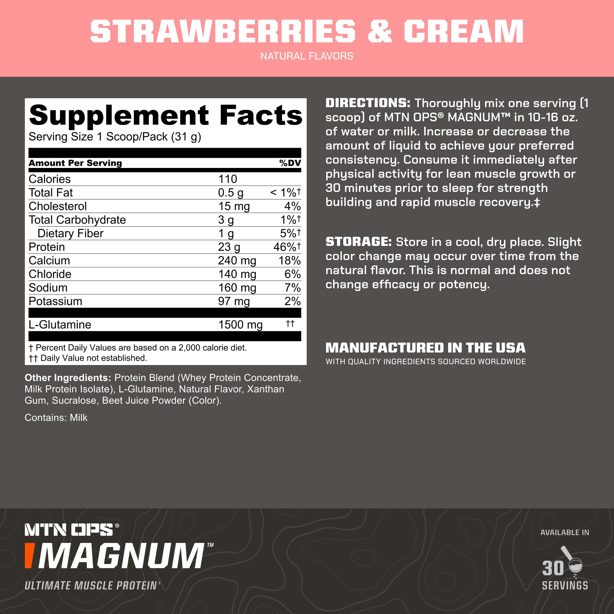 MTN OPS Magnum – mélange dans un verre pour une boisson post-entraînement savoureuse