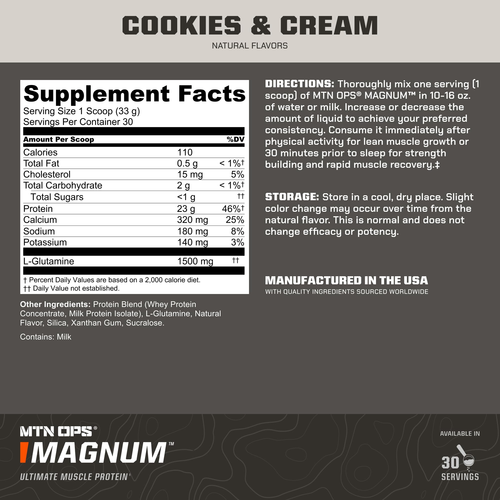 Doseur inclus MTN OPS Magnum, dosage facile après l'effort.