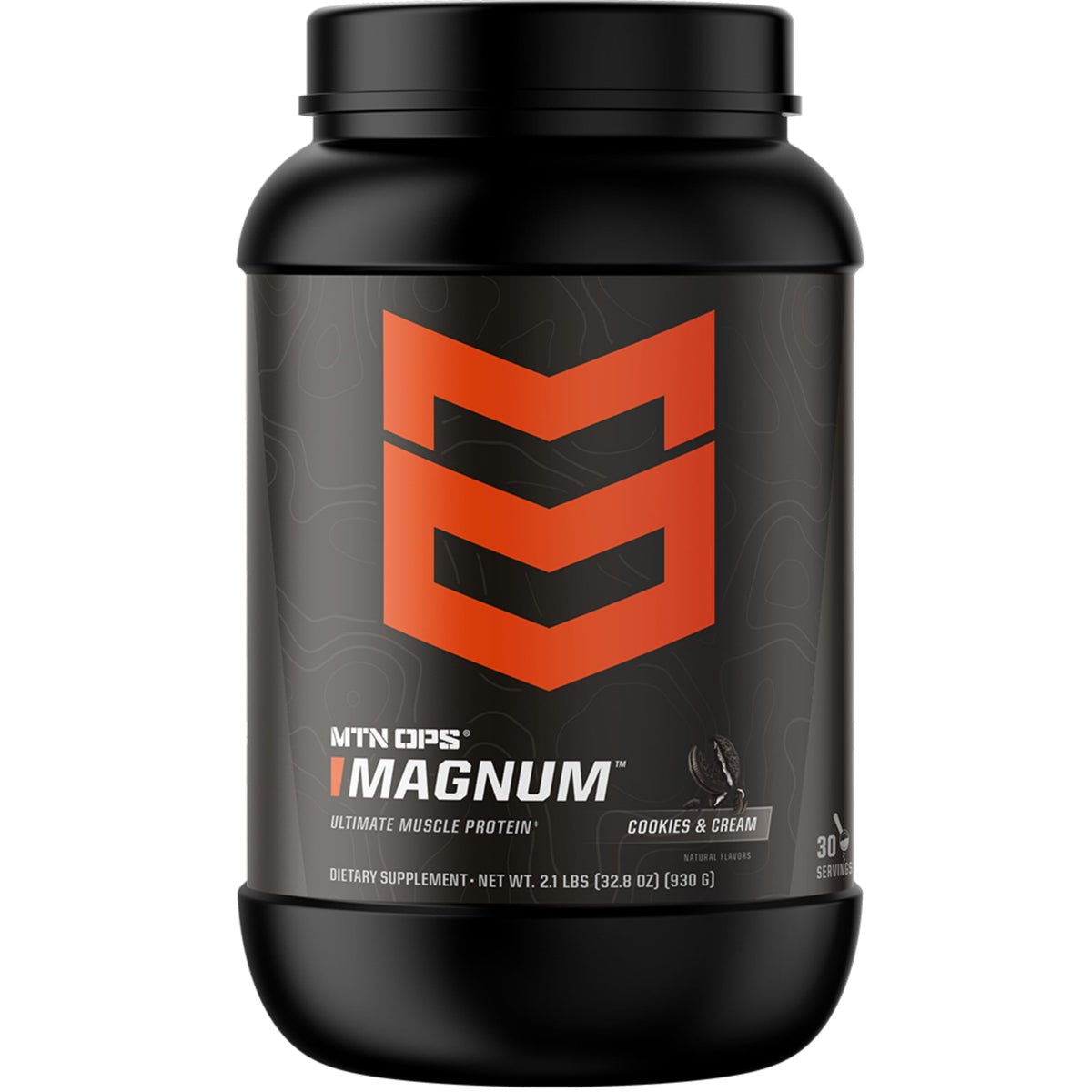 MTN OPS Magnum cookies crème, pot visible, idéal pour récupération après l'entraînement.