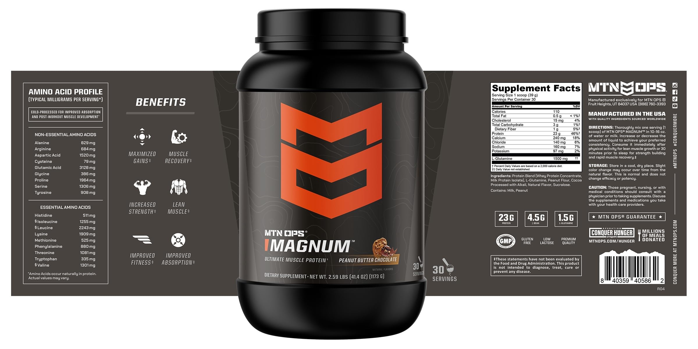 MTN OPS Magnum texture crémeuse dans la boisson protéinée