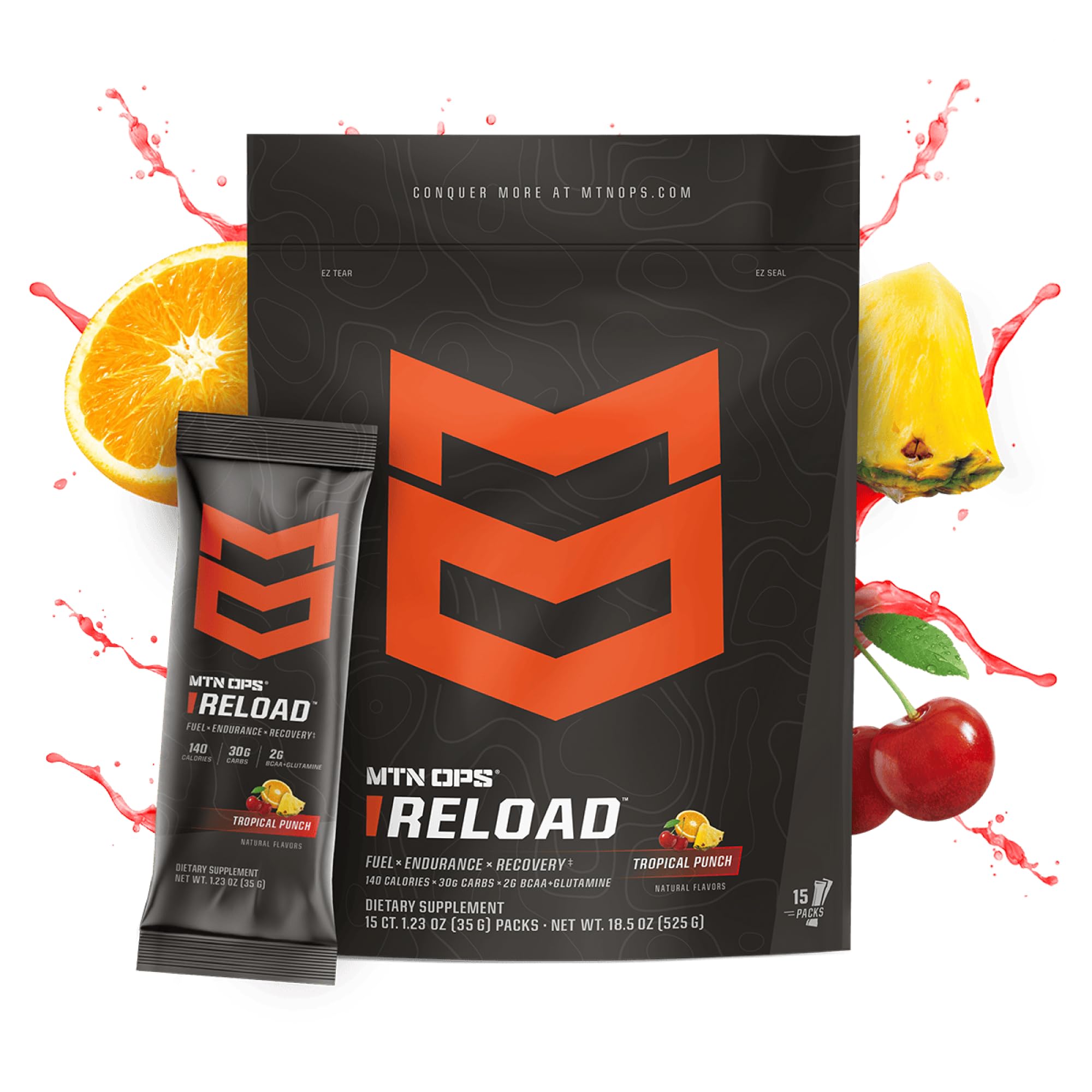 MTN OPS Reload – poudre MCT et BCAA pour soutenir l’endurance pendant l’effort prolongé.