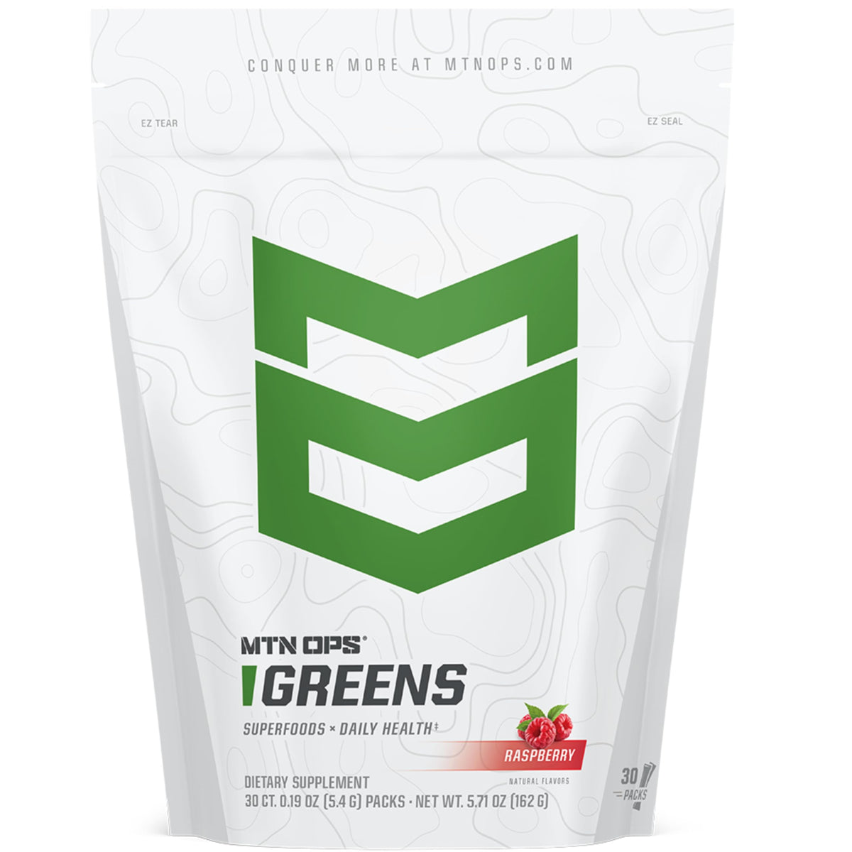 MTN OPS Super Greens : boîte de dosettes prête à l’emploi, pratique en déplacement.