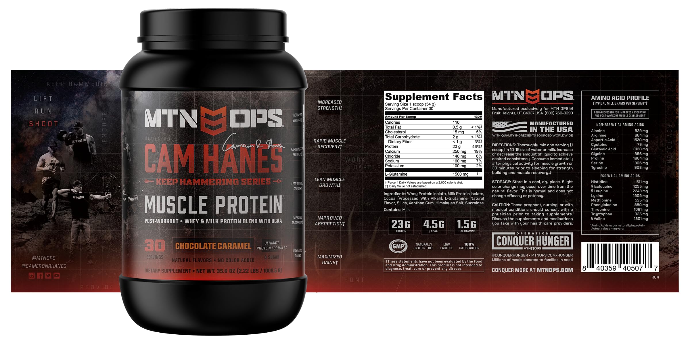 MTN OPS Whey Protein emballage pratique et etiquette claire