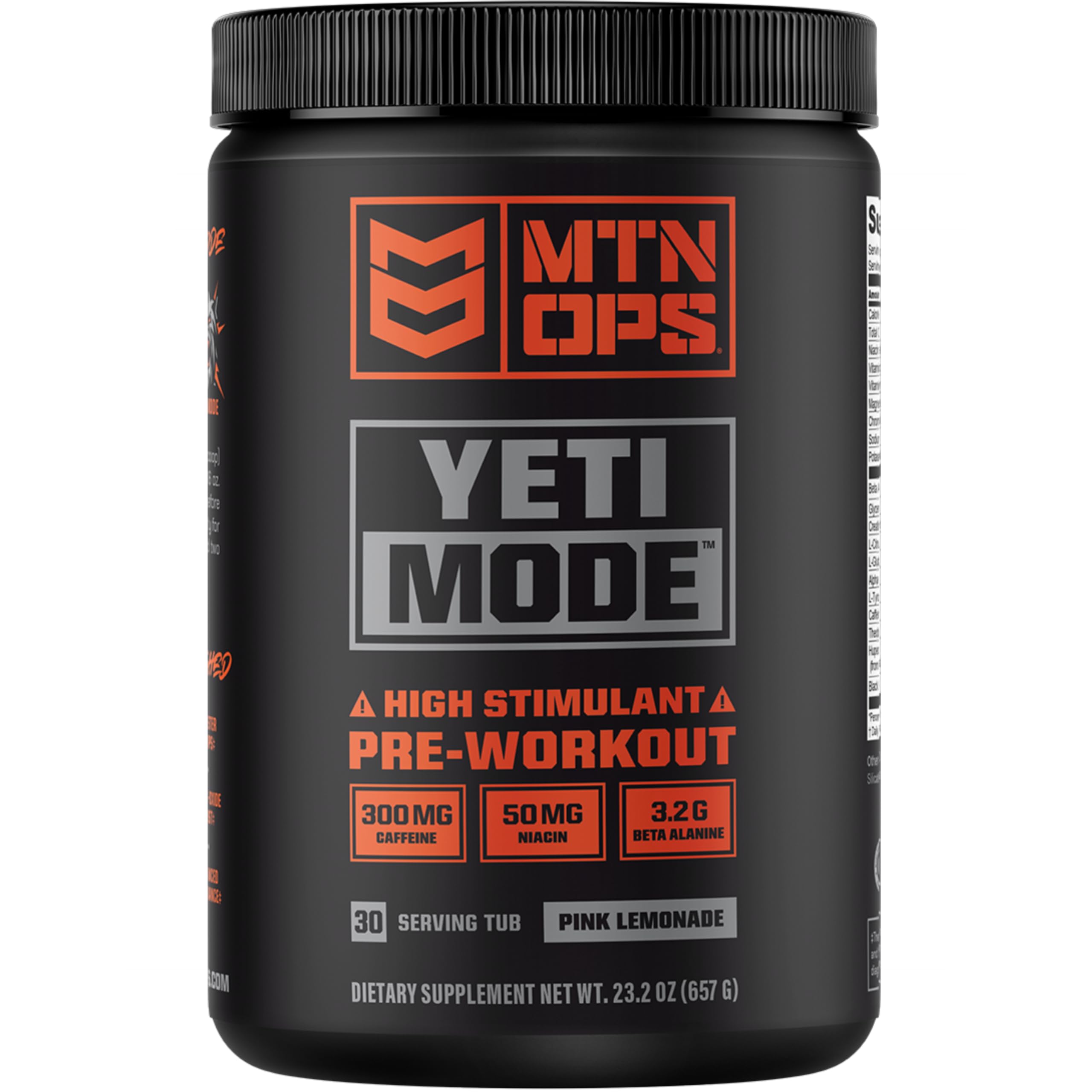 MTN OPS Yeti Mode : flacon pré-entraînement, énergie durable pour séances intenses.