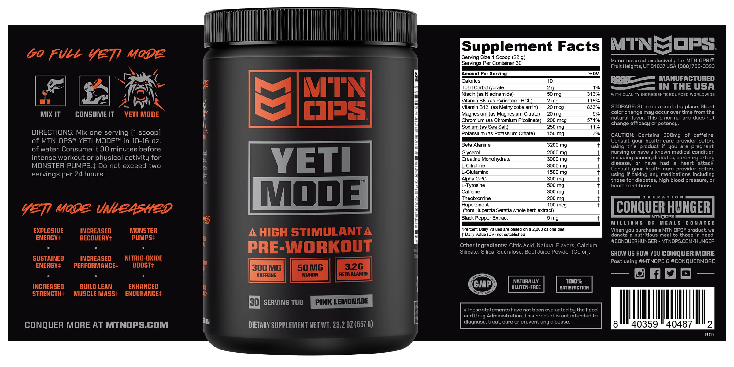 MTN OPS Yeti Mode : accessoire pratique pour boost pré-entraînement.