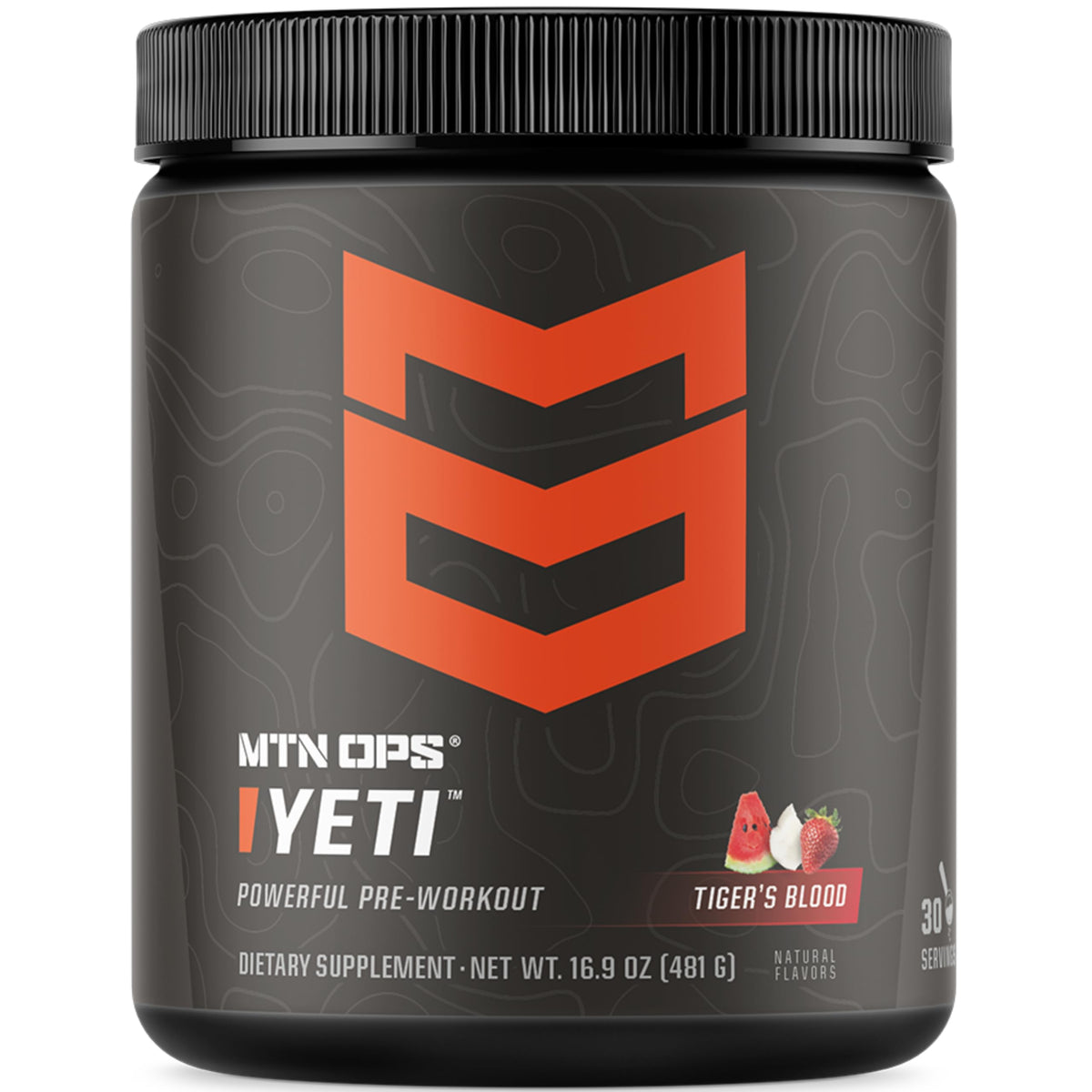 MTN OPS YETI dans son pot pour démarrage rapide et énergie pendant l’entraînement