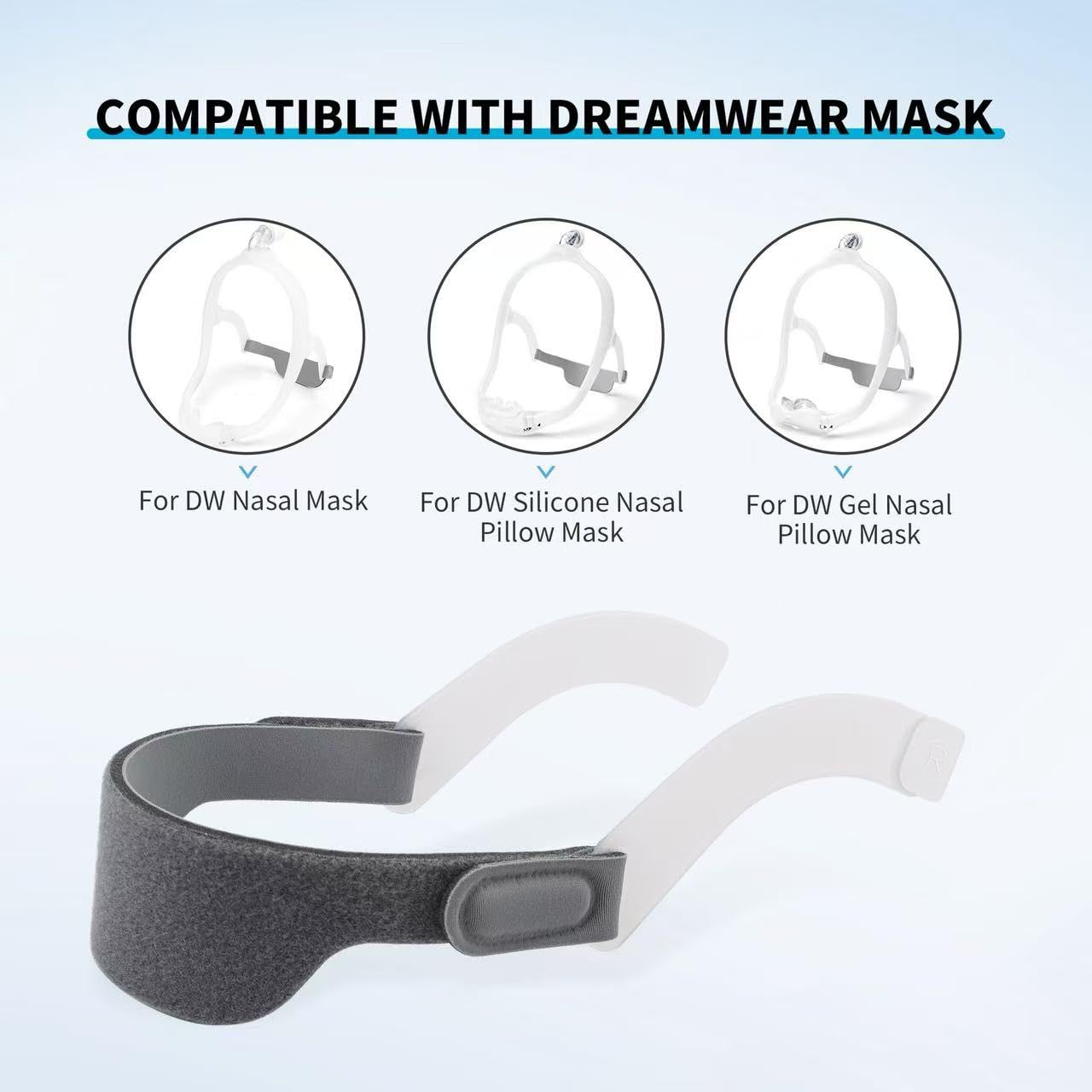 MTSXDYT tête-remplacement-dreamwear-elasticite, ajustement rapide et maintien fiable pendant la nuit.