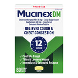 Mucinex DM 12h – tablette à double couche contre la congestion thoracique.