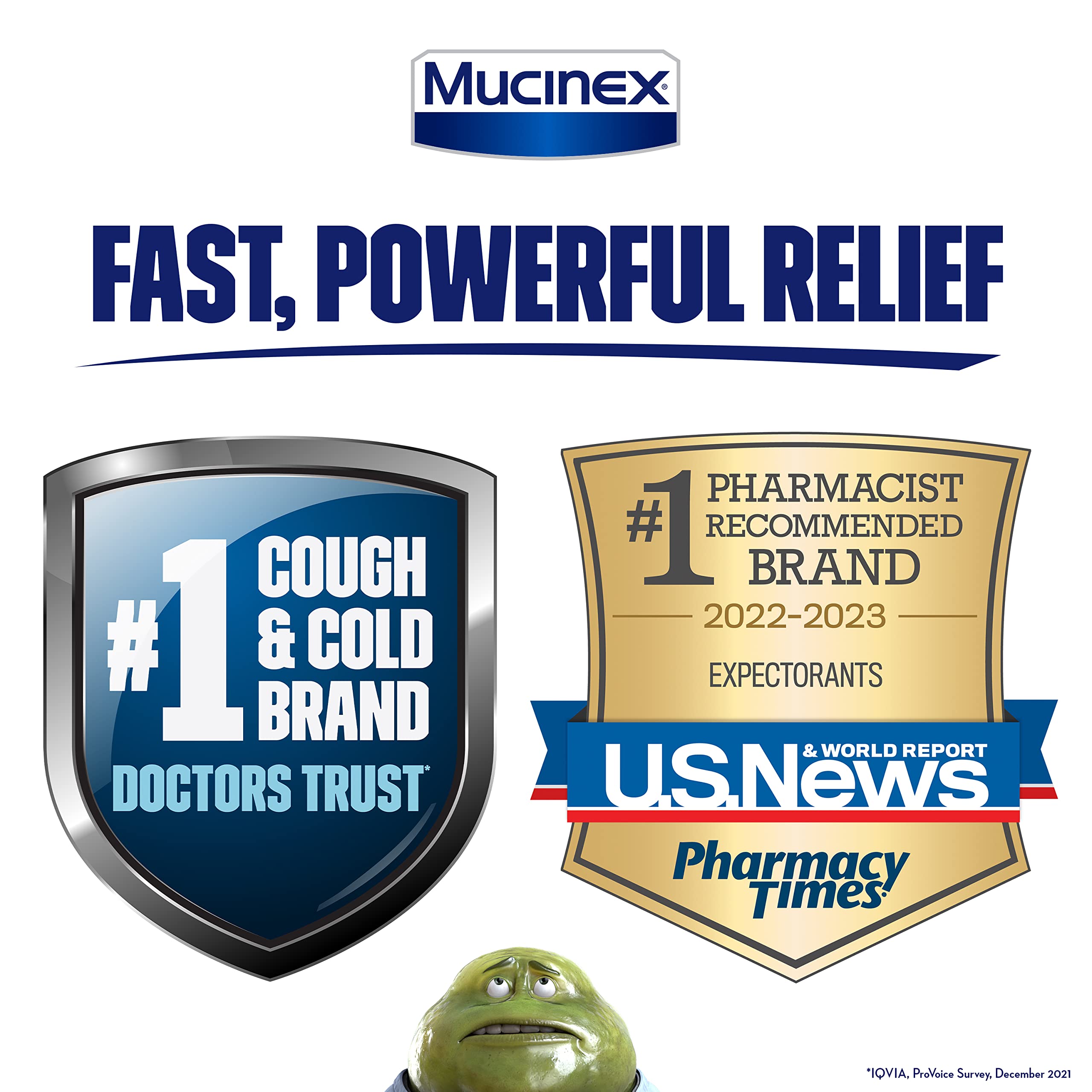 Boîte compacte Mucinex DM 12h idéale pour le voyage.