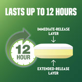 Tablettes bi-couche Mucinex DM offrant action rapide puis prolongée.
