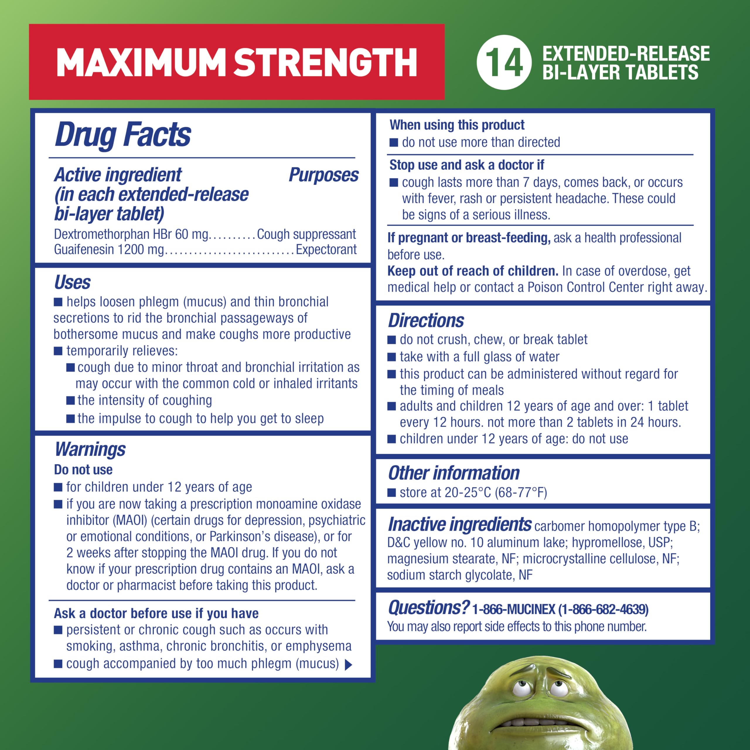 Mucinex DM dextromethorphan action: suppression de la toux.