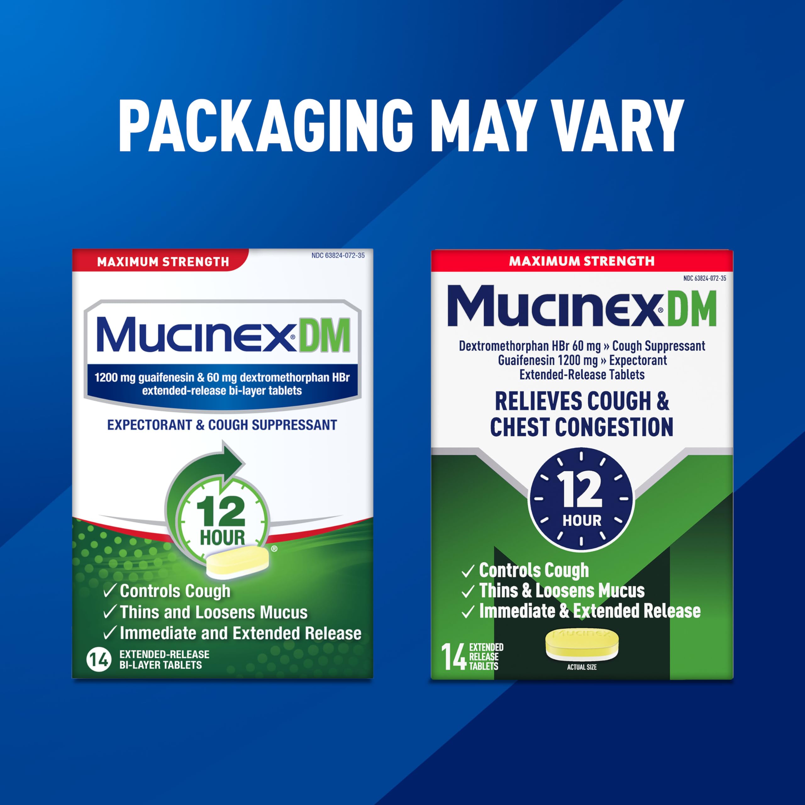 Mucinex DM usage adultes et ado 12+: facilité d'emploi.