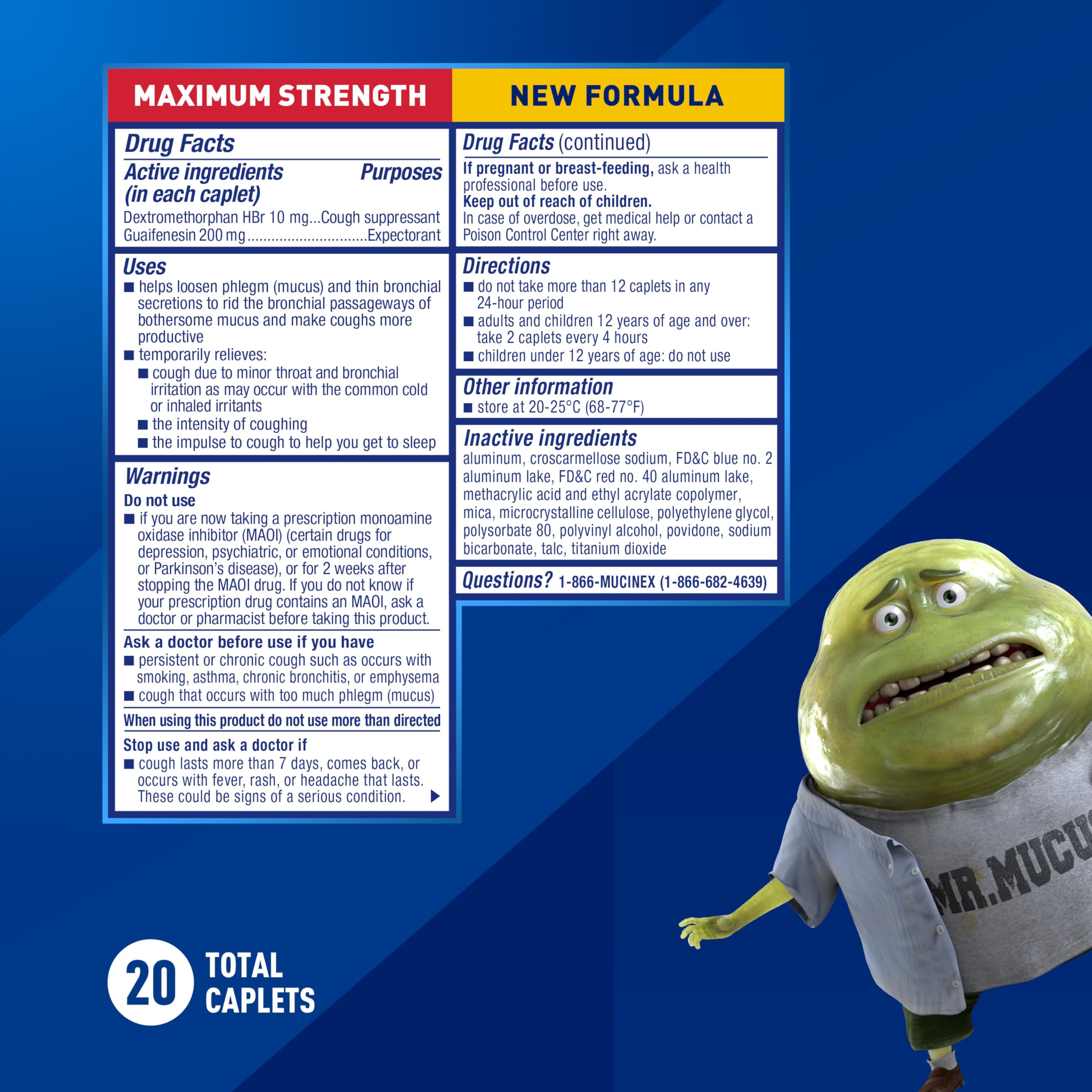 Mucinex Fast-Max boite-20-caplets: emballage pratique pour 20 caplets