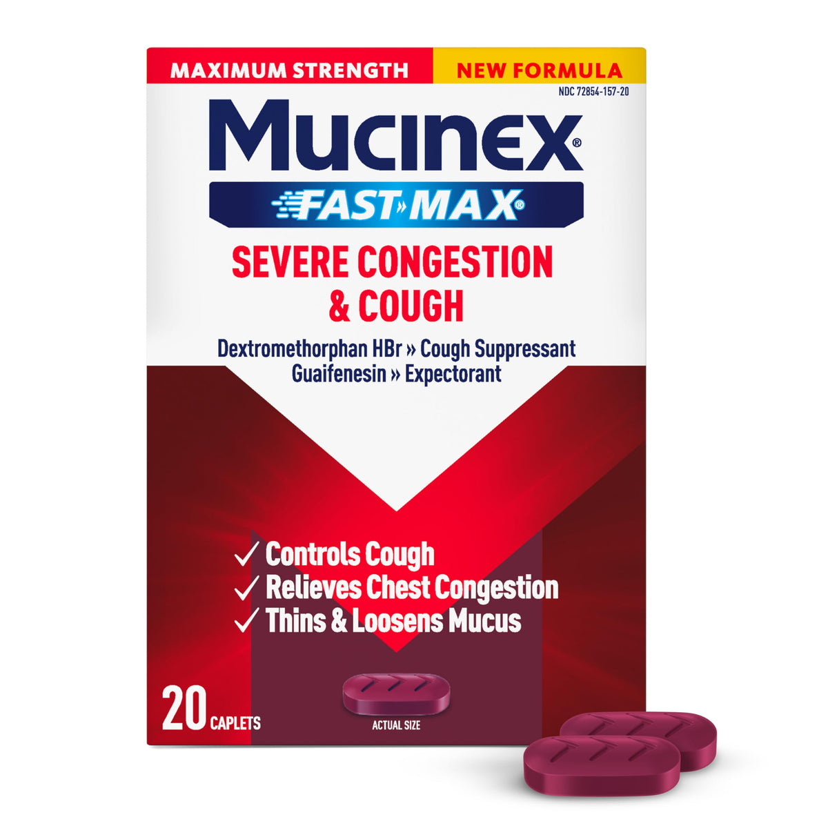Mucinex Fast-Max caplets-congestion-severe: soulagement possible de la congestion thoracique