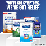 Mucinex Fast-Max caplets avec eau pour avaler rapidement