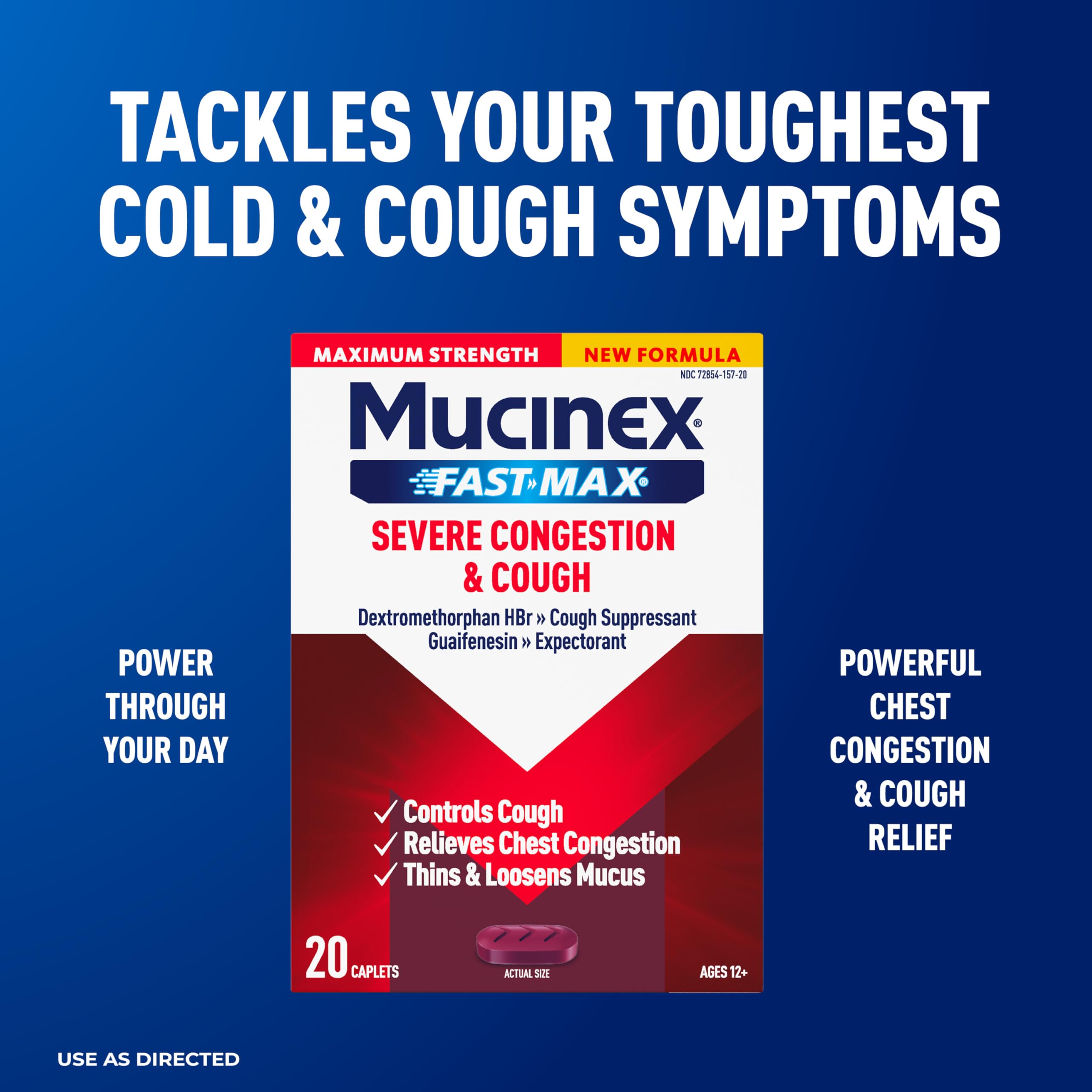 Mucinex Fast-Max caplets-toux-intense: réduction possible de l'envie de tousser