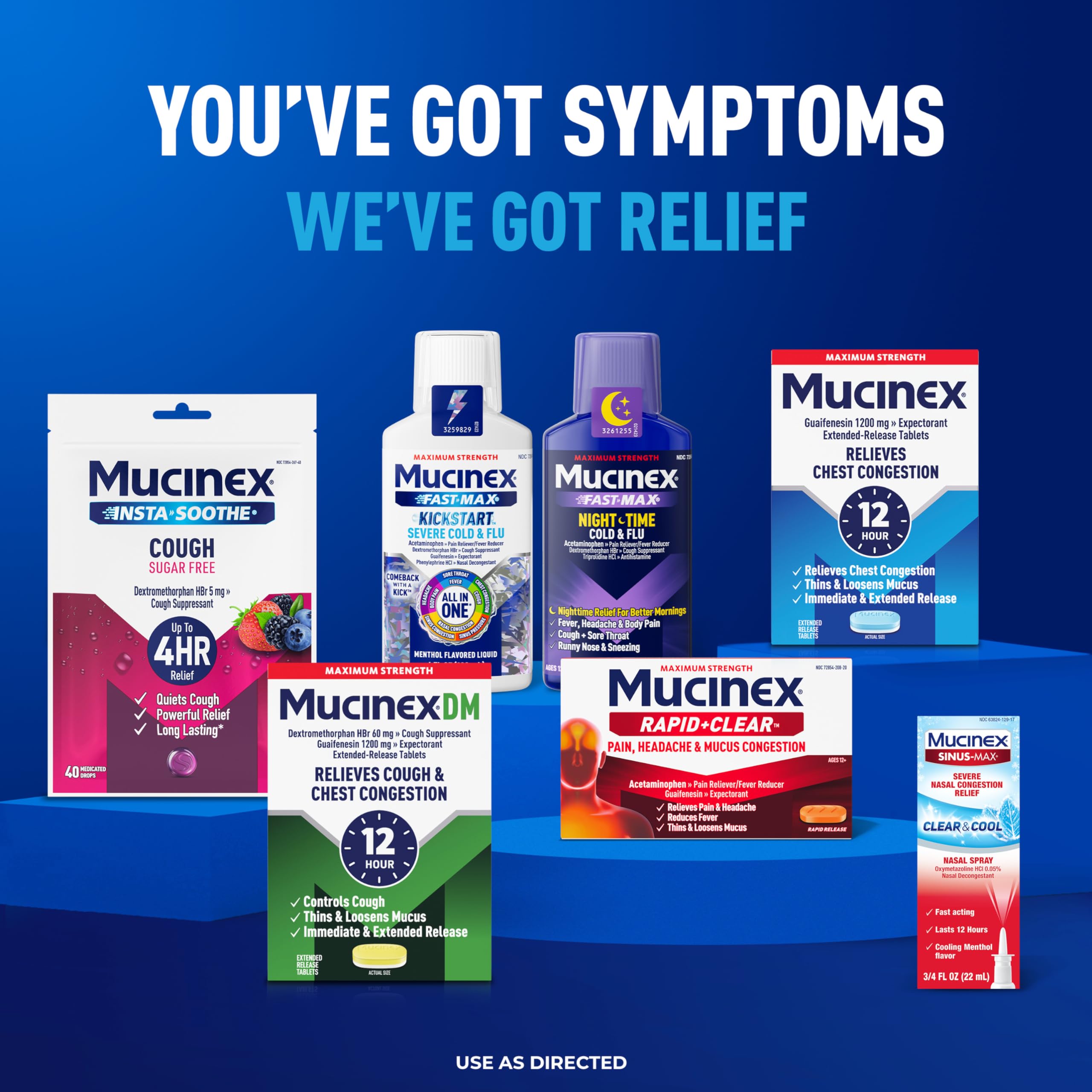 Consignes de dosage Mucinex Fast-Max DM Max faciles à suivre.