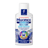 Mucinex Fast-Max Kickstart bouteille mentholée pour un soulagement multi-symptômes.