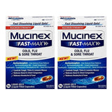 Mucinex Fast-Max Max Strength: pack de 2 gélules liquides, pratique.