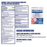 Mucinex Gels liquides – Ingrédients: acétaminophène inclus.