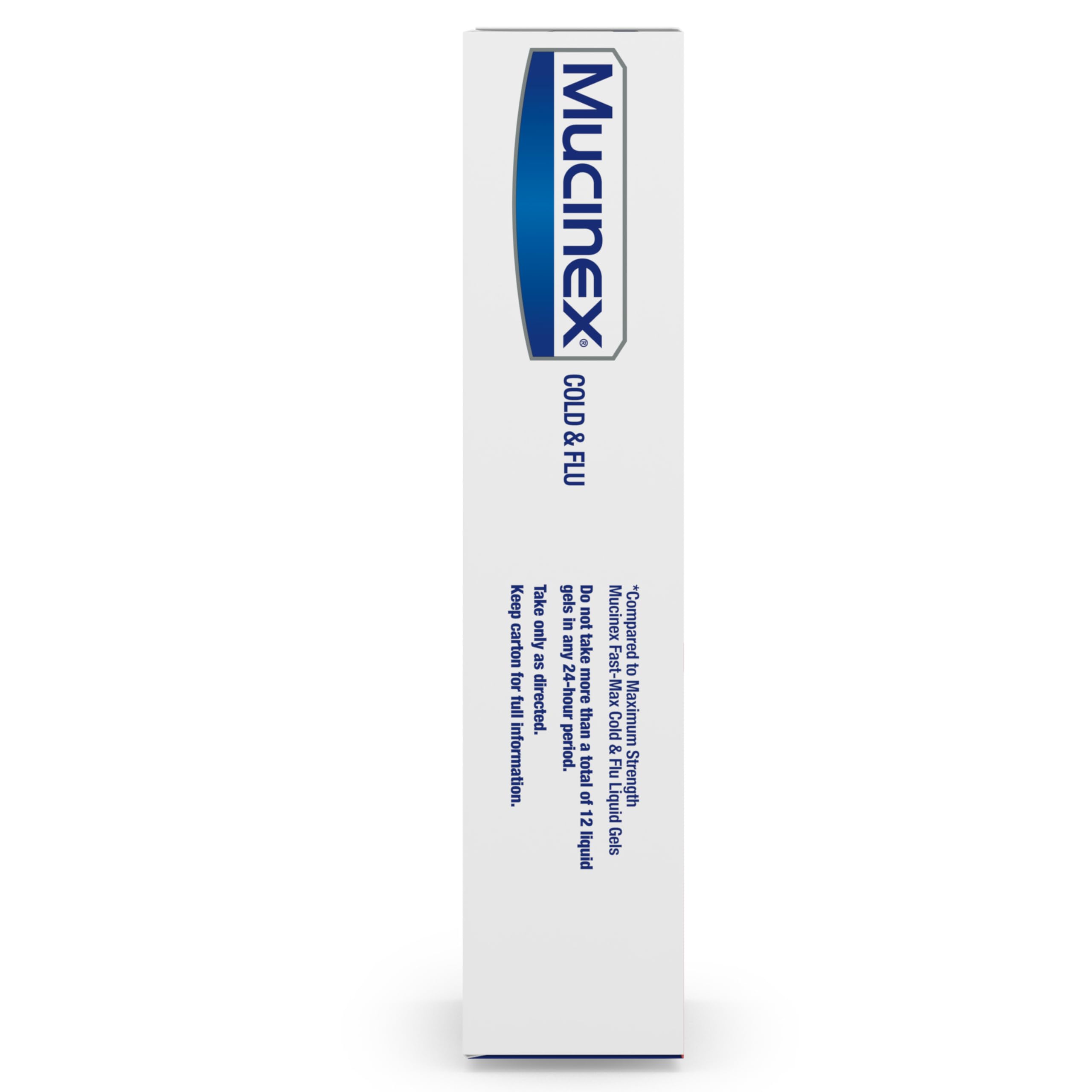 Mucinex Gels liquides – Sans sodium.