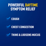 Bouteille Mucinex Nightshift Cold et Flu prête pour les symptômes nocturnes.