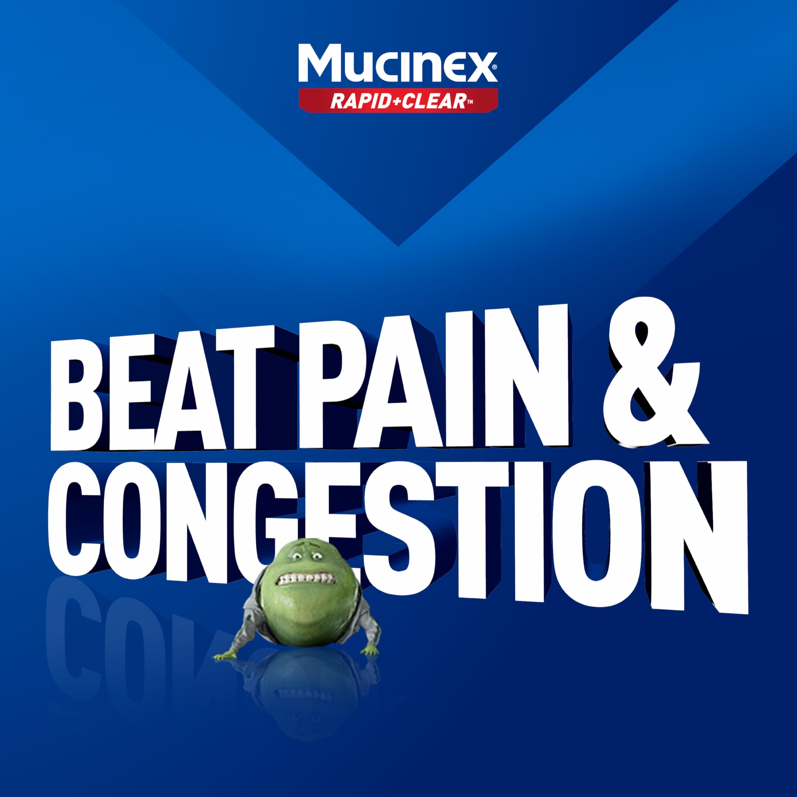 Emballage Mucinex Rapide Clarté avec informations de dosage.