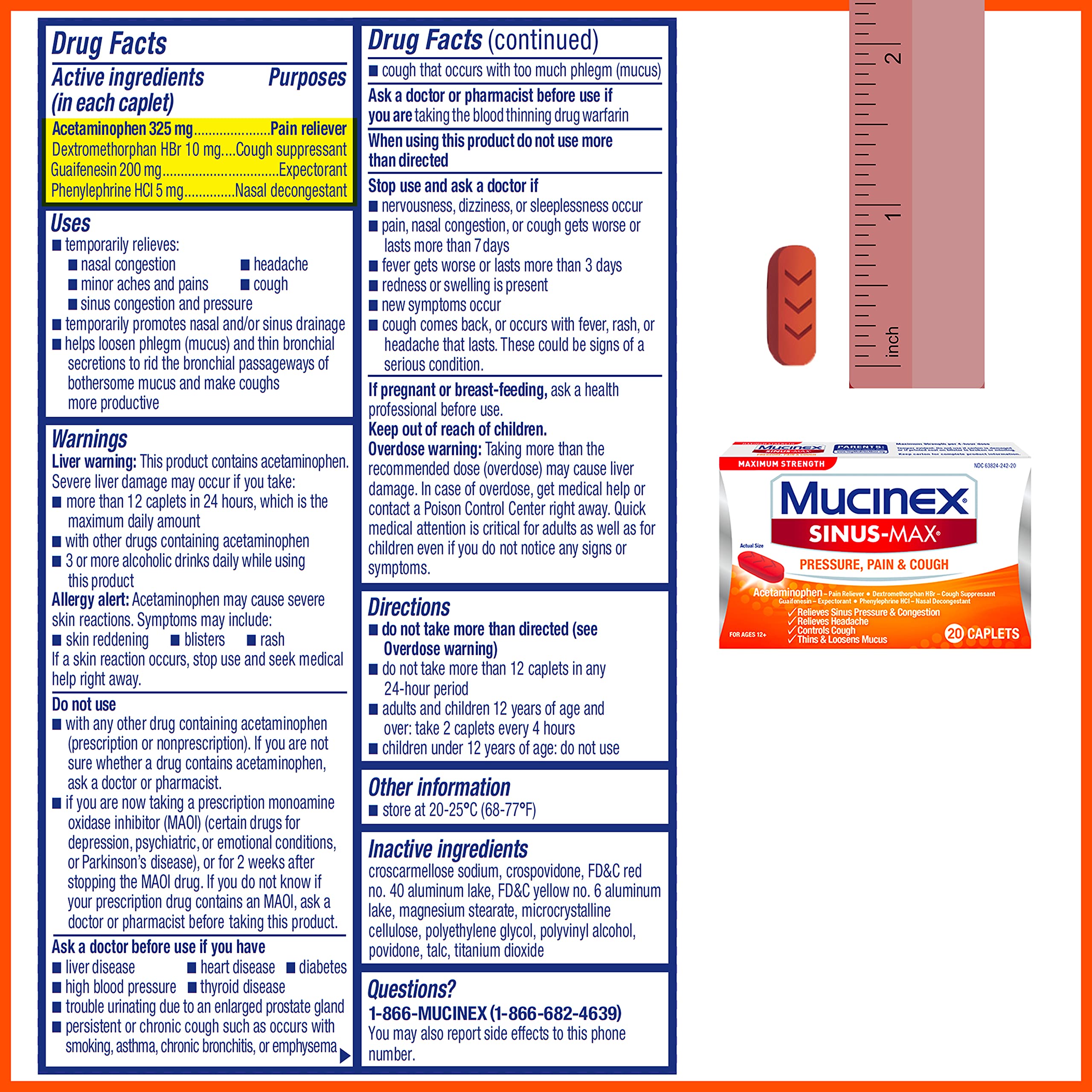 Agrandissement des comprimés Mucinex Sinus-Max, texture uniforme.