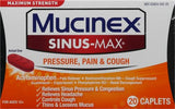 Gros plan sur les comprimés Mucinex Sinus-Max de 20 ct.