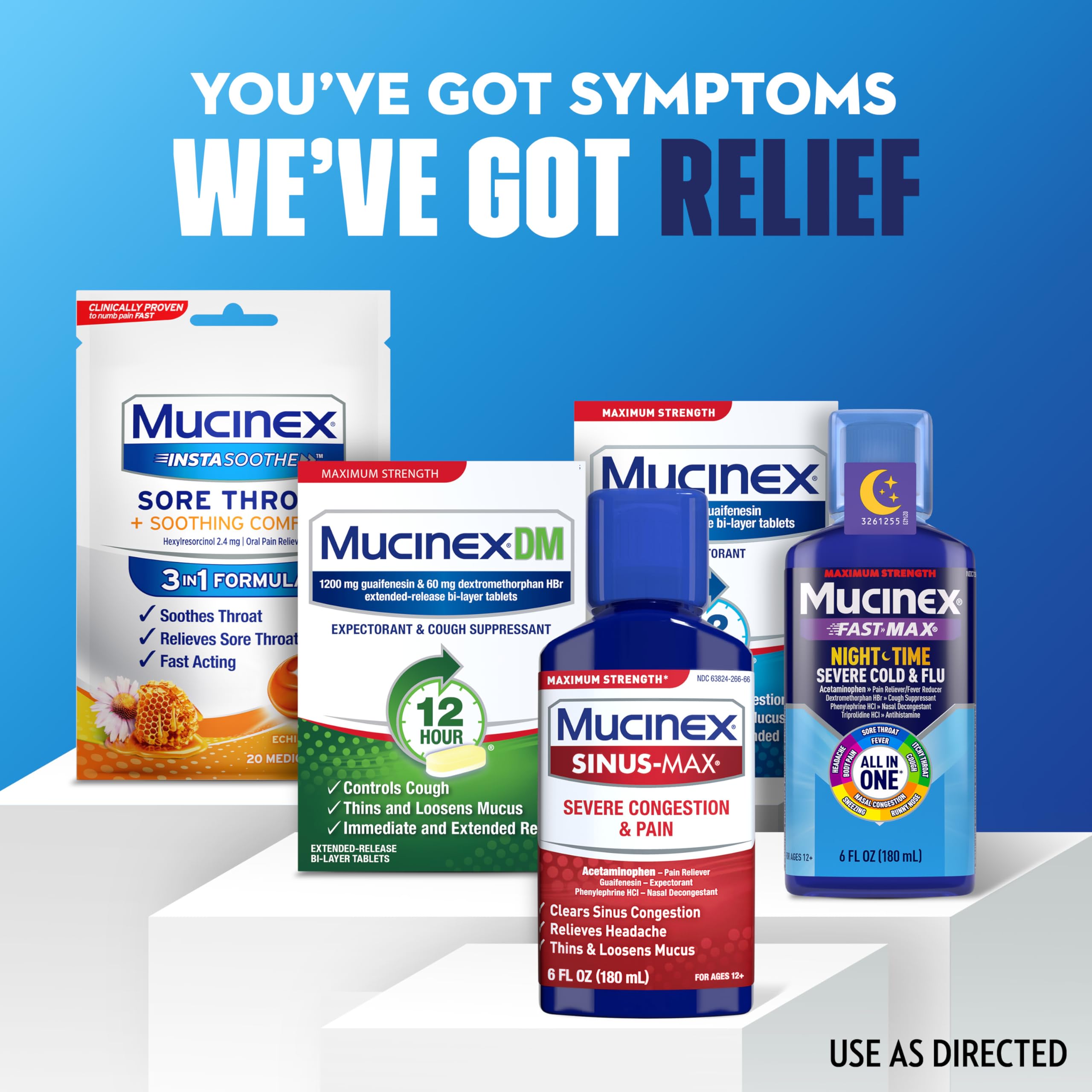 Mucinex Sinus-Max, contenu liquide, met en évidence la consistance fluide du produit.